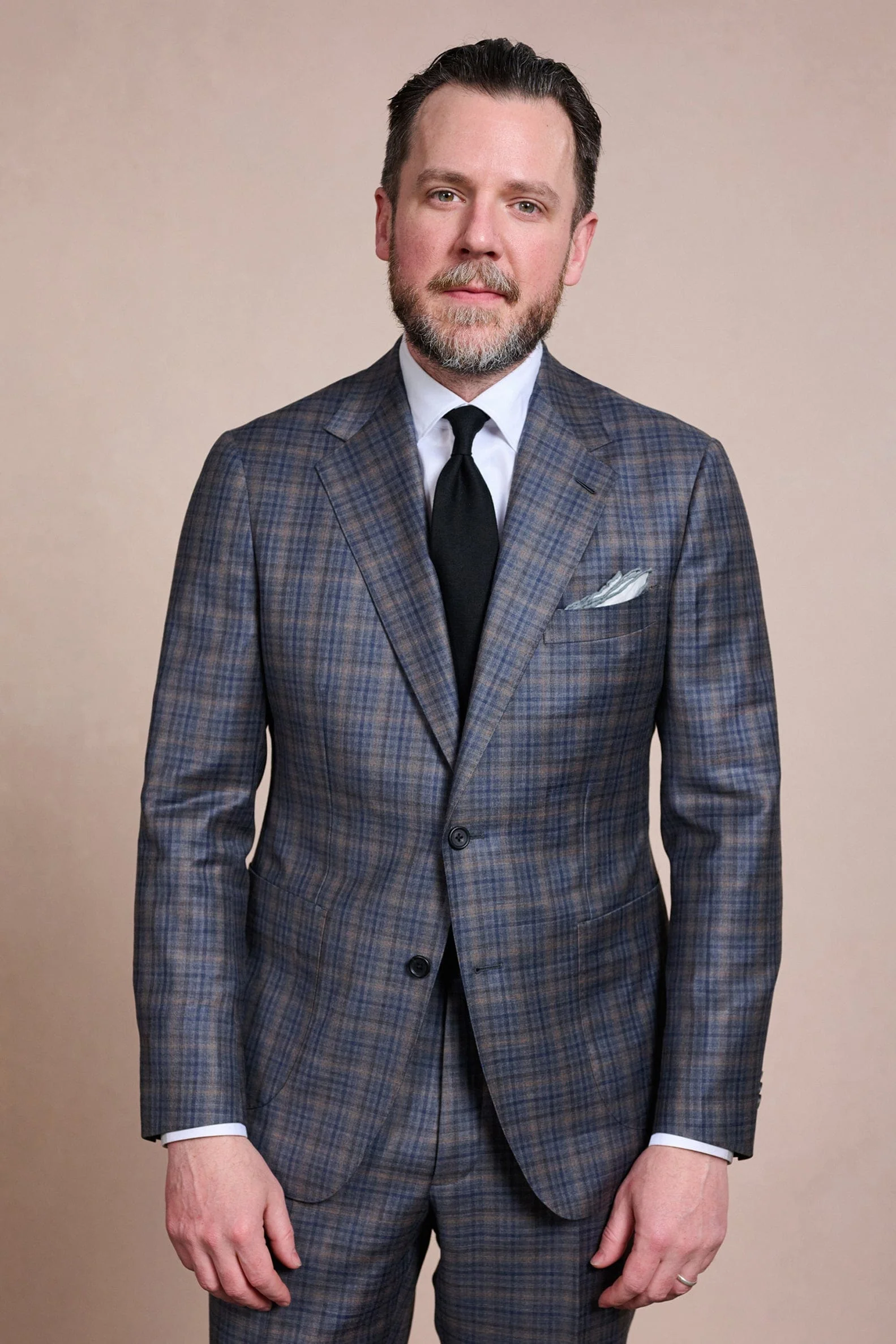 4-Season Super 130s Guncheck Suit - Image 2