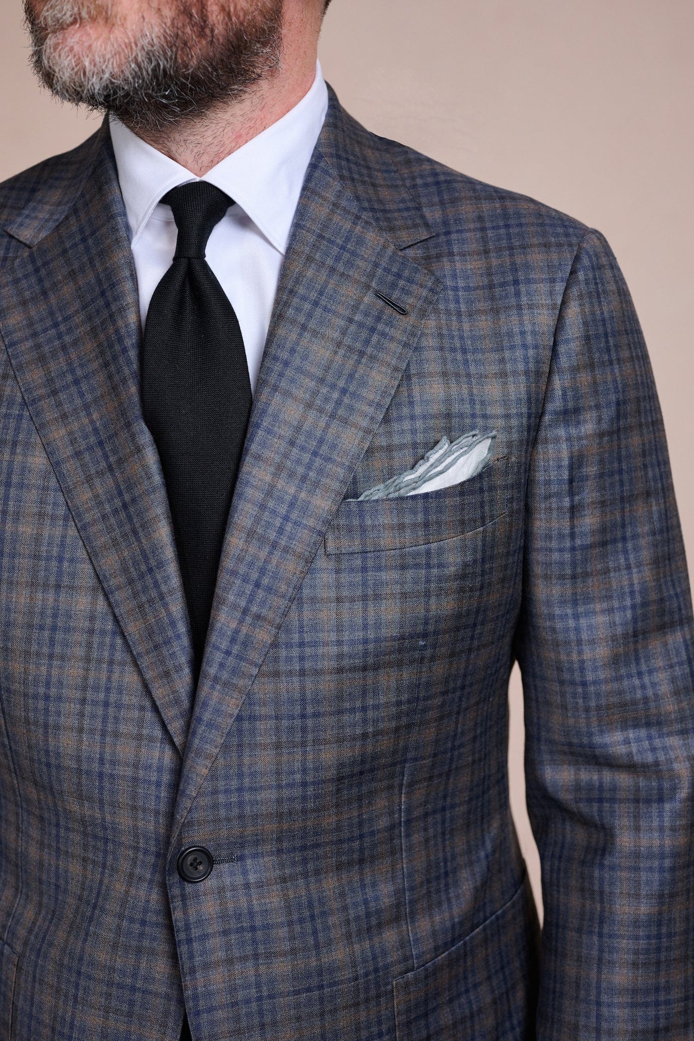 4-Season Super 130s Guncheck Suit - Image 3