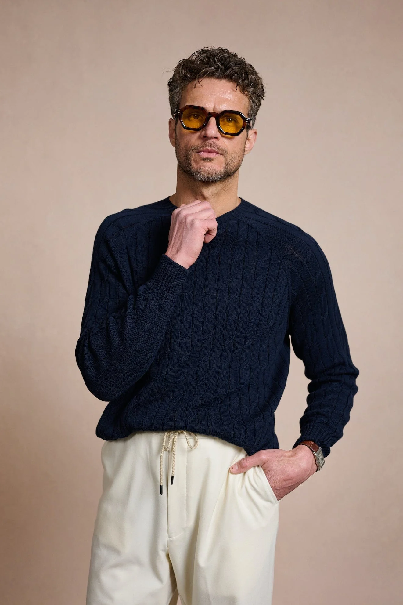 Arthur Cable Knit Crewneck - Image 6