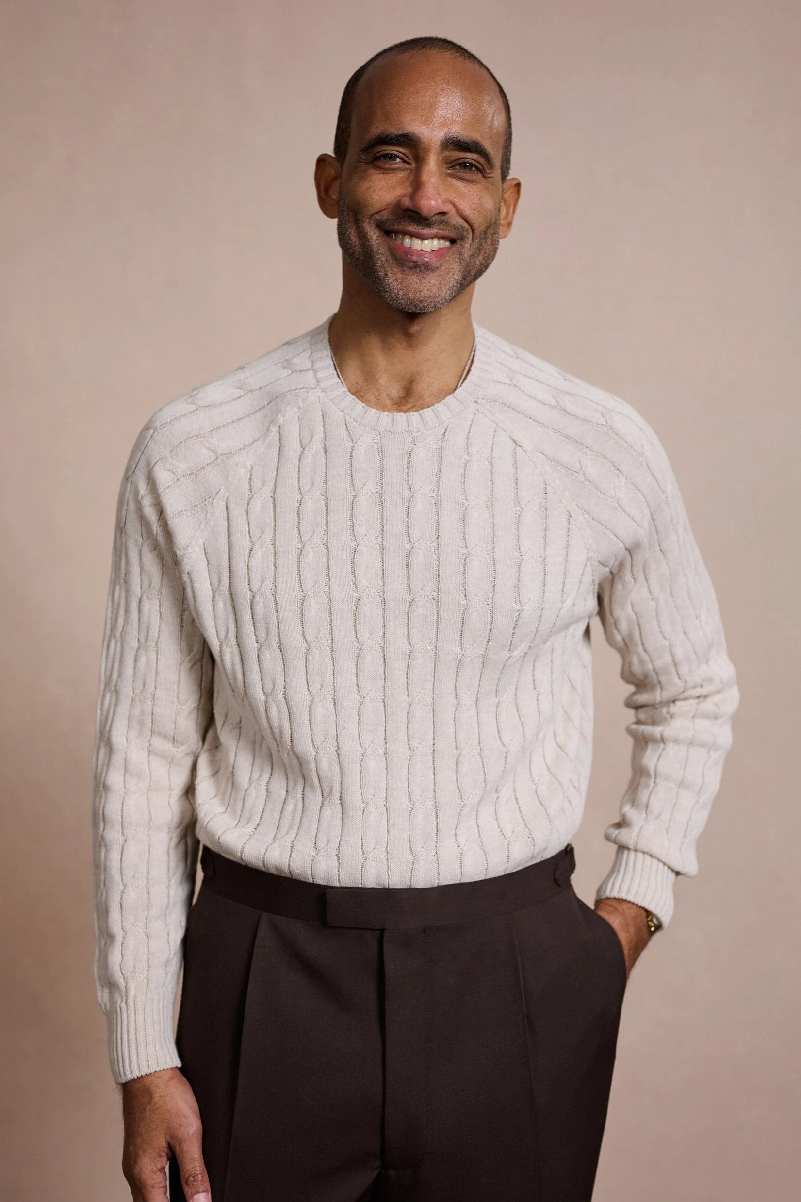 Arthur Cable Knit Crewneck - Image 9