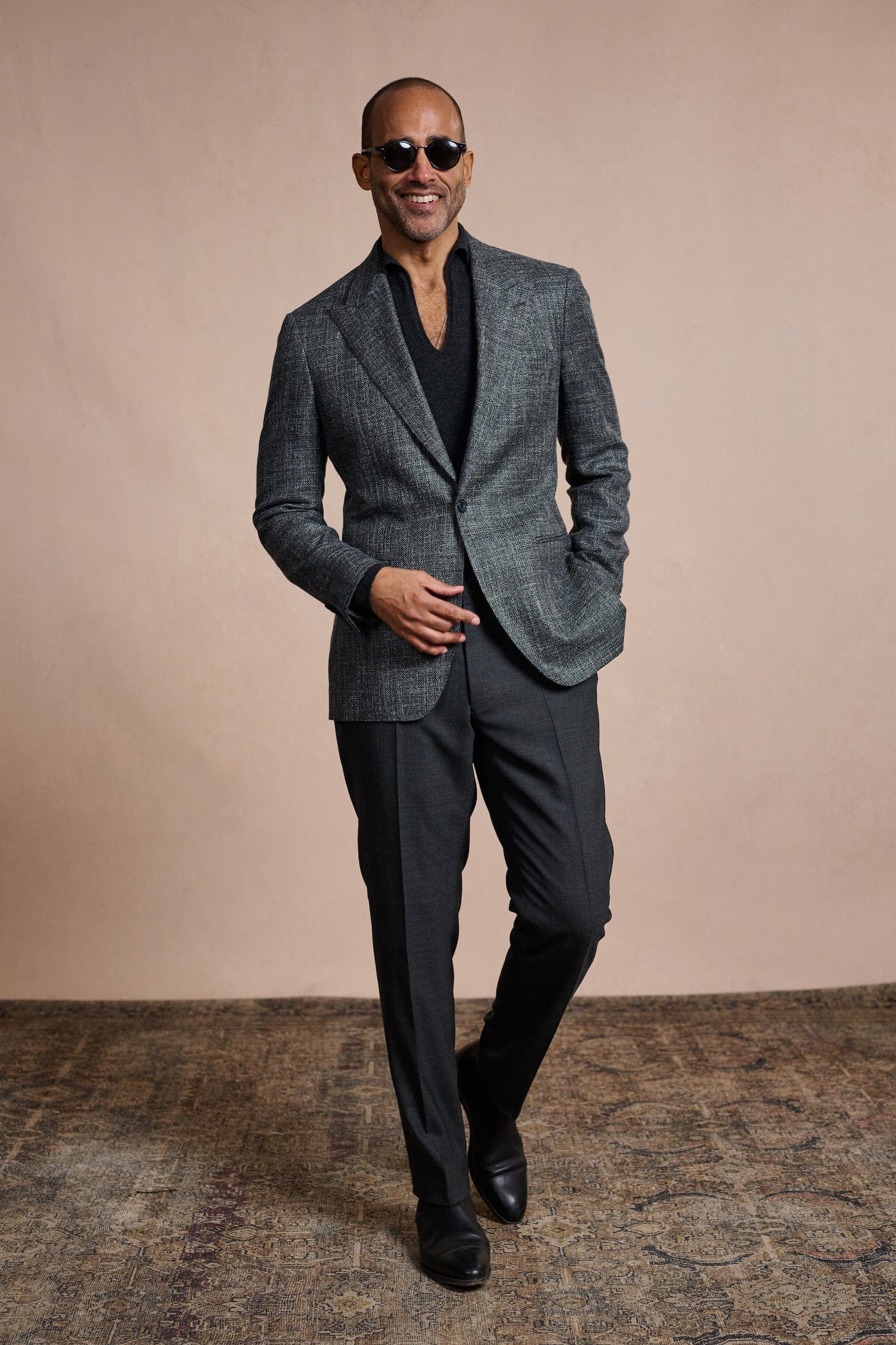Myles Cashmere Long-Sleeve Polo - Image 11