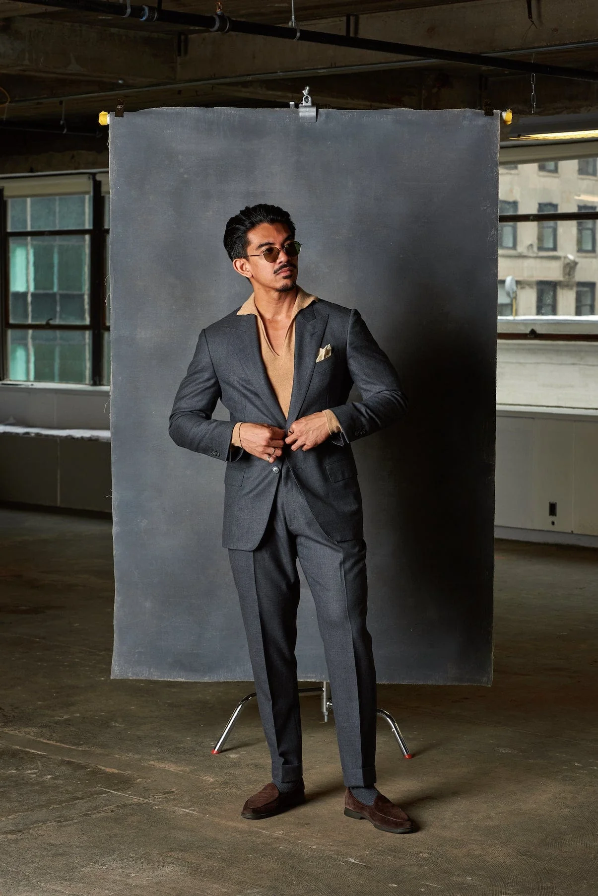 Myles Cashmere Long-Sleeve Polo - Image 16