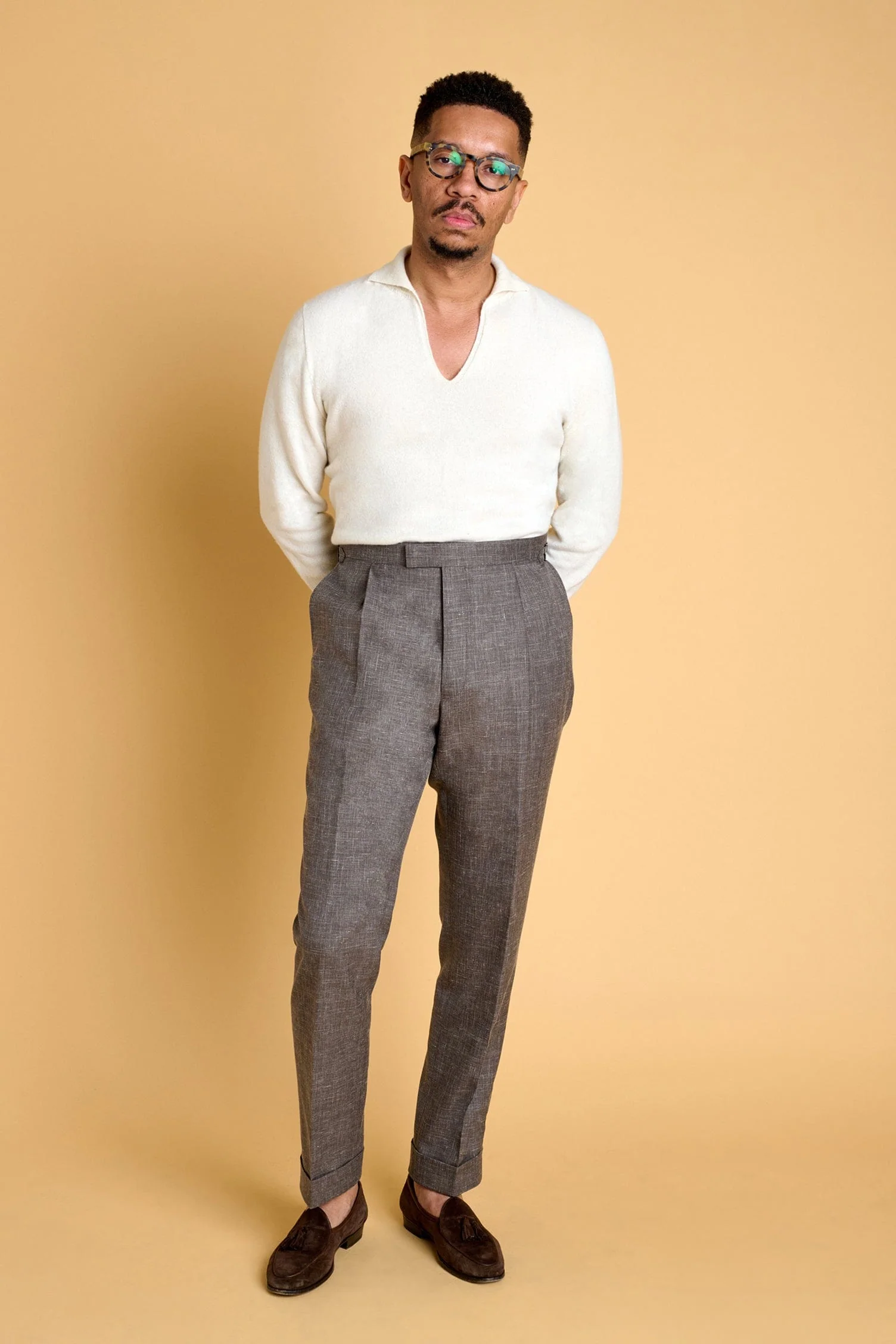 Myles Cashmere Long-Sleeve Polo - Image 28