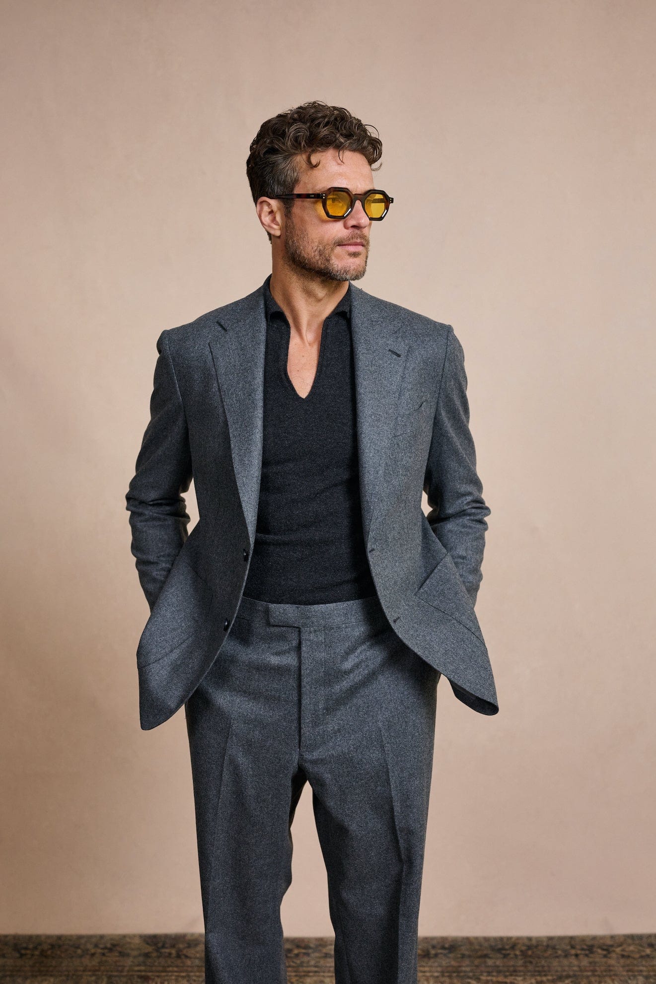 Myles Cashmere Long-Sleeve Polo - Image 3