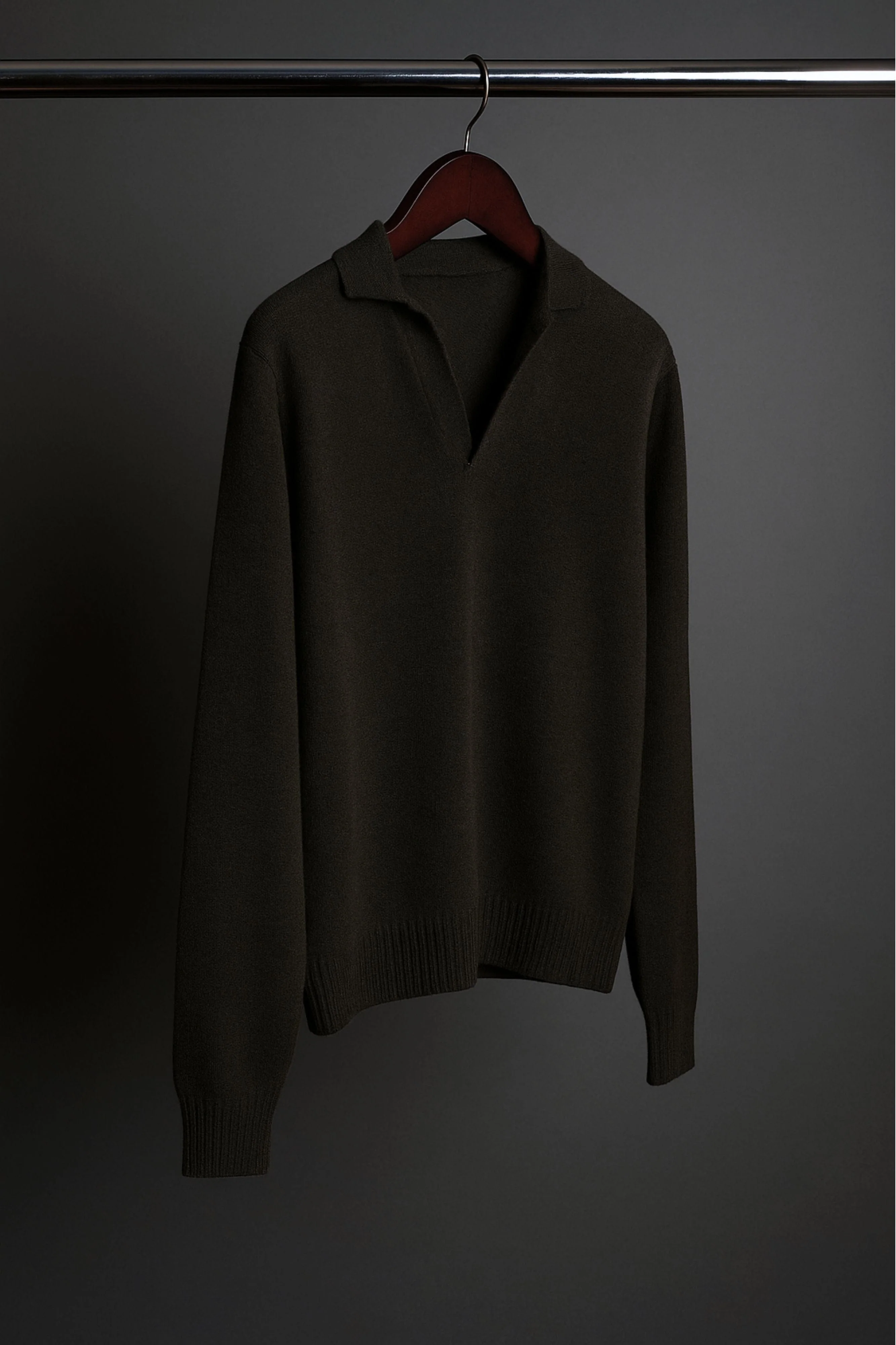 Myles Cashmere Long-Sleeve Polo - Image 38