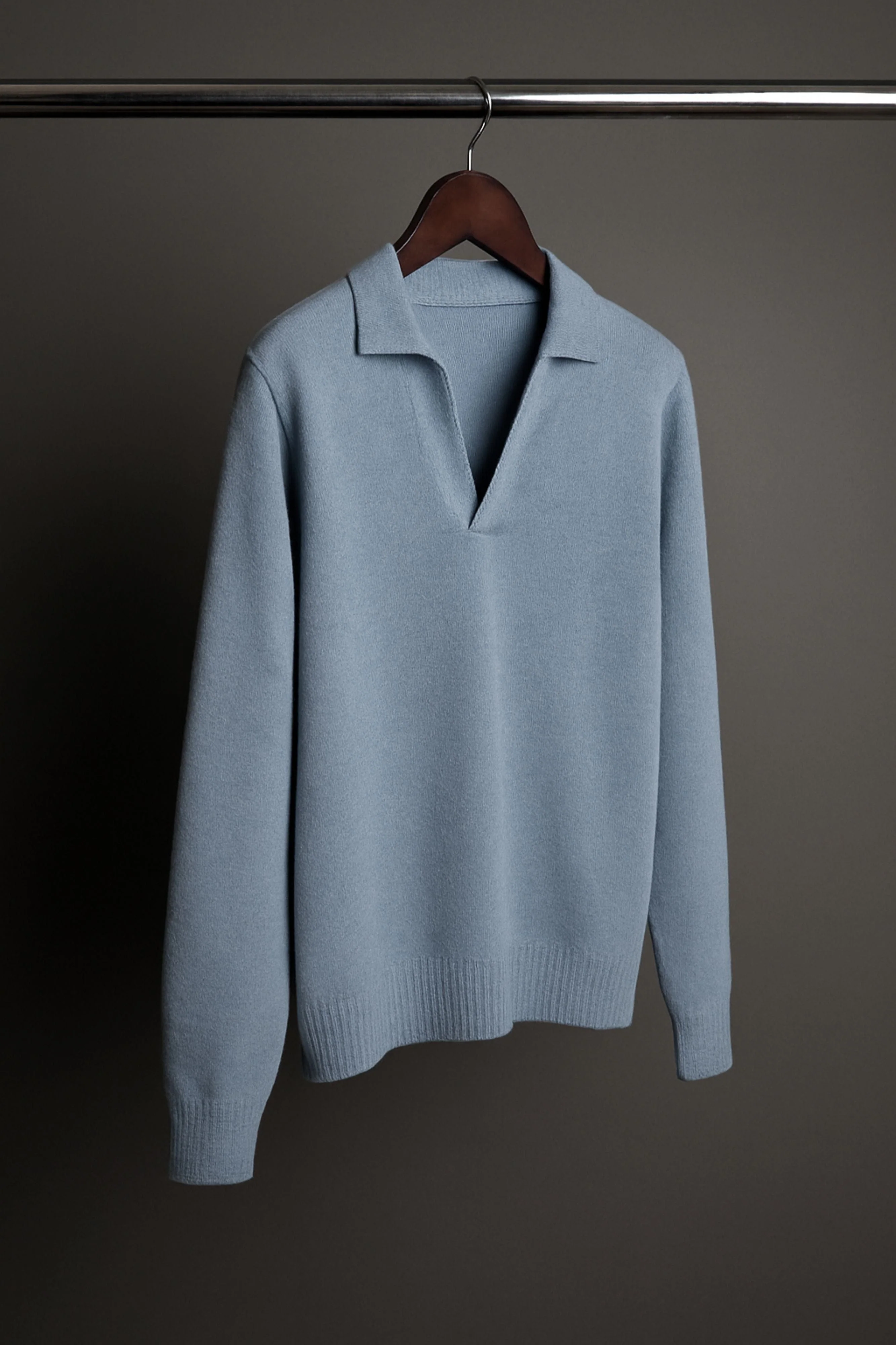 Myles Cashmere Long-Sleeve Polo - Image 40