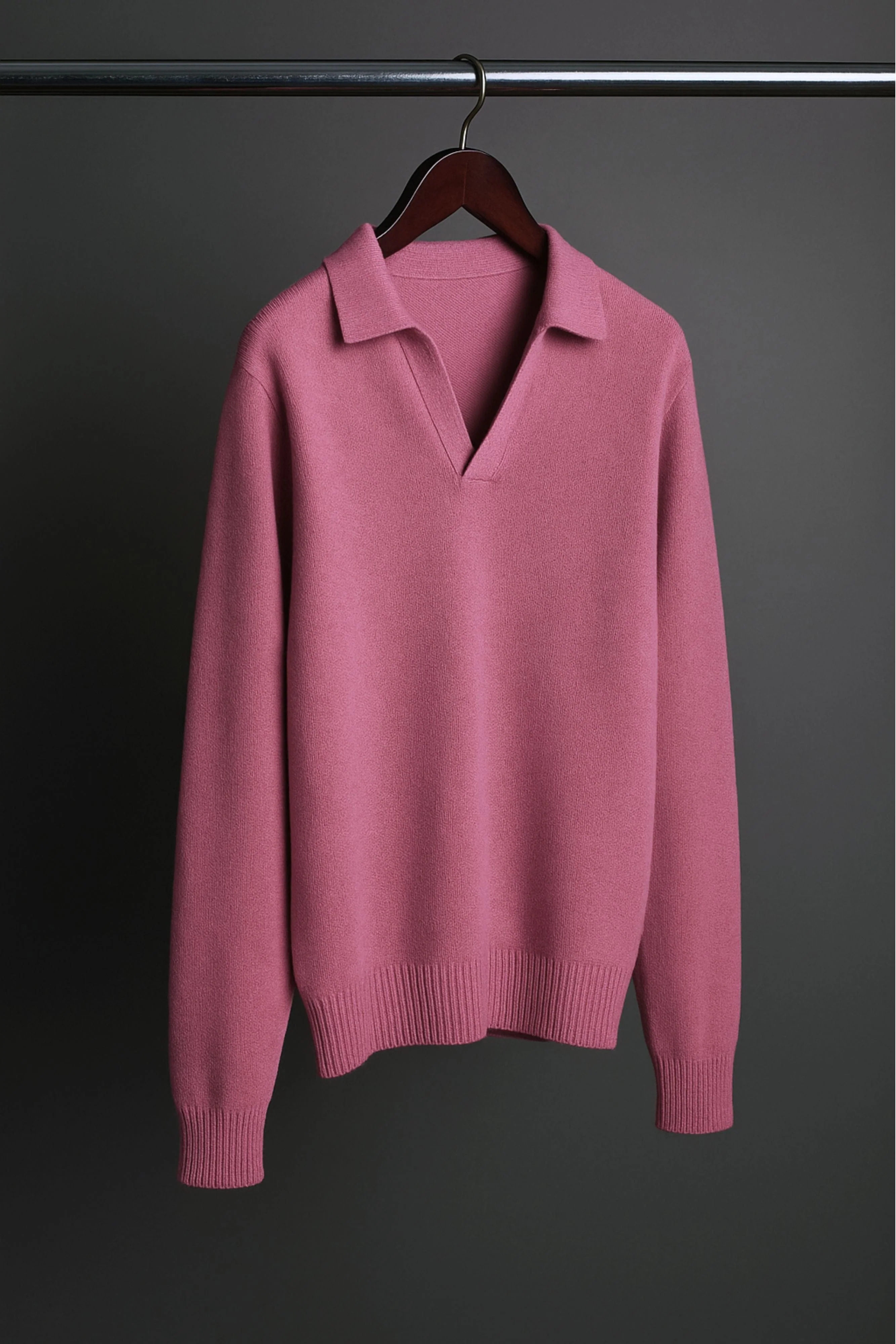 Myles Cashmere Long-Sleeve Polo - Image 41