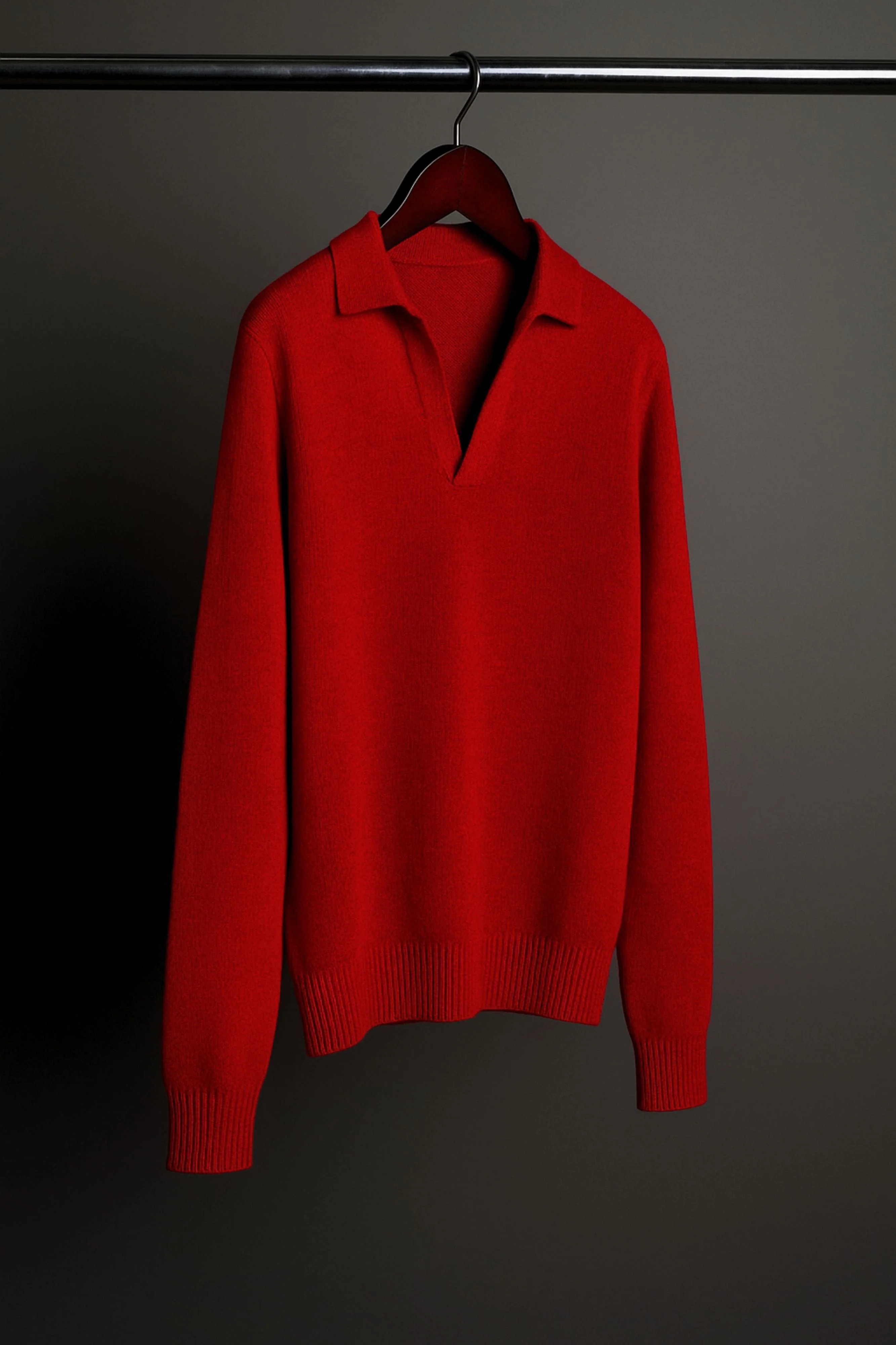 Myles Cashmere Long-Sleeve Polo - Image 42