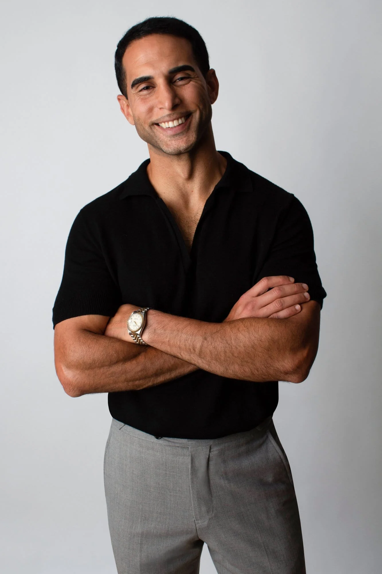 Rocky V-Neck Cotton Polo - Image 11