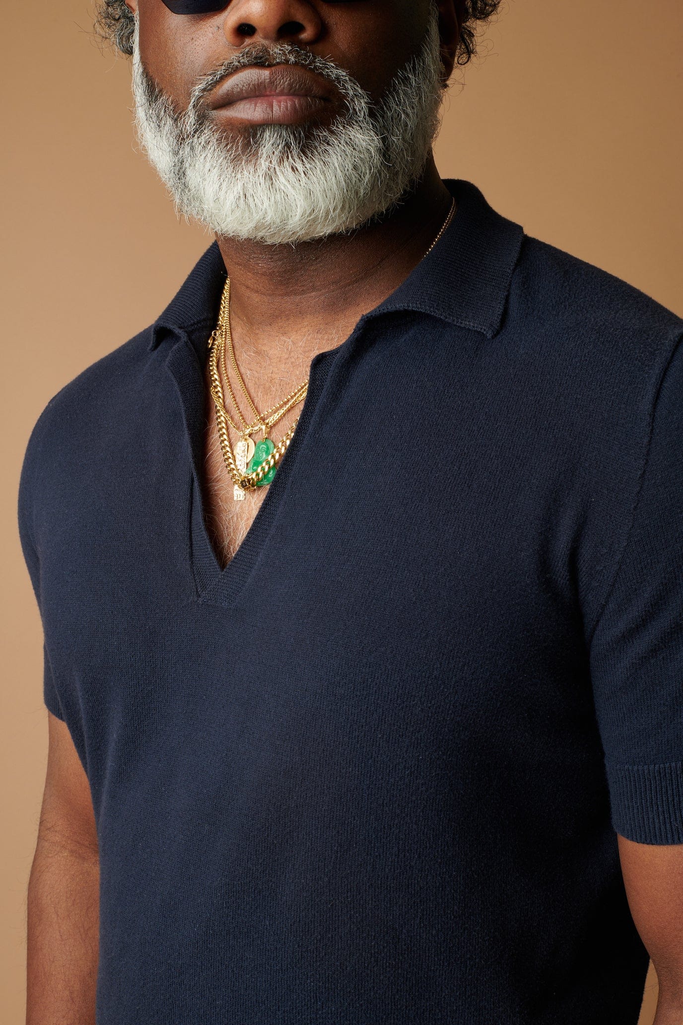 Rocky V-Neck Cotton Polo - Image 19