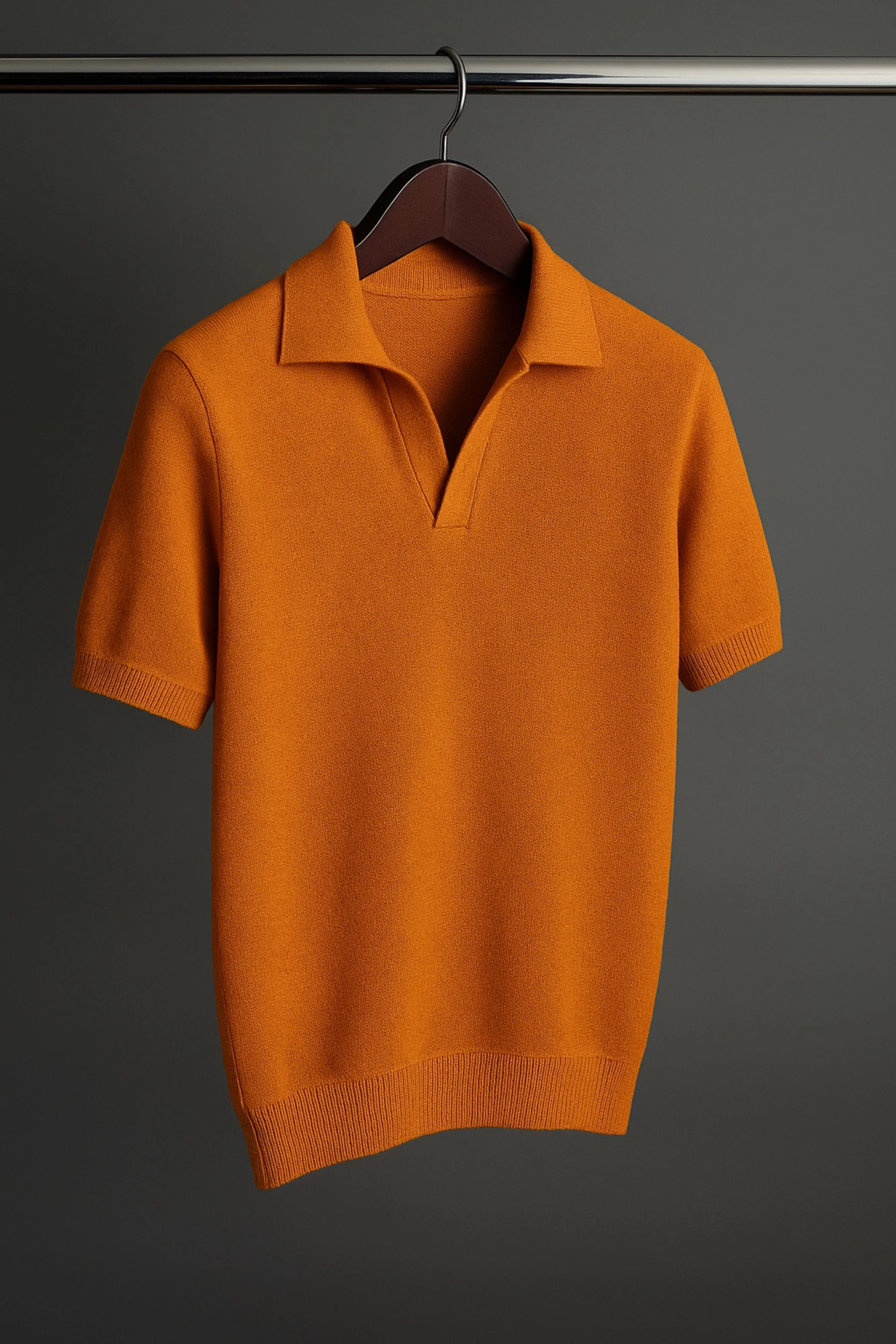 Rocky V-Neck Cotton Polo - Image 23
