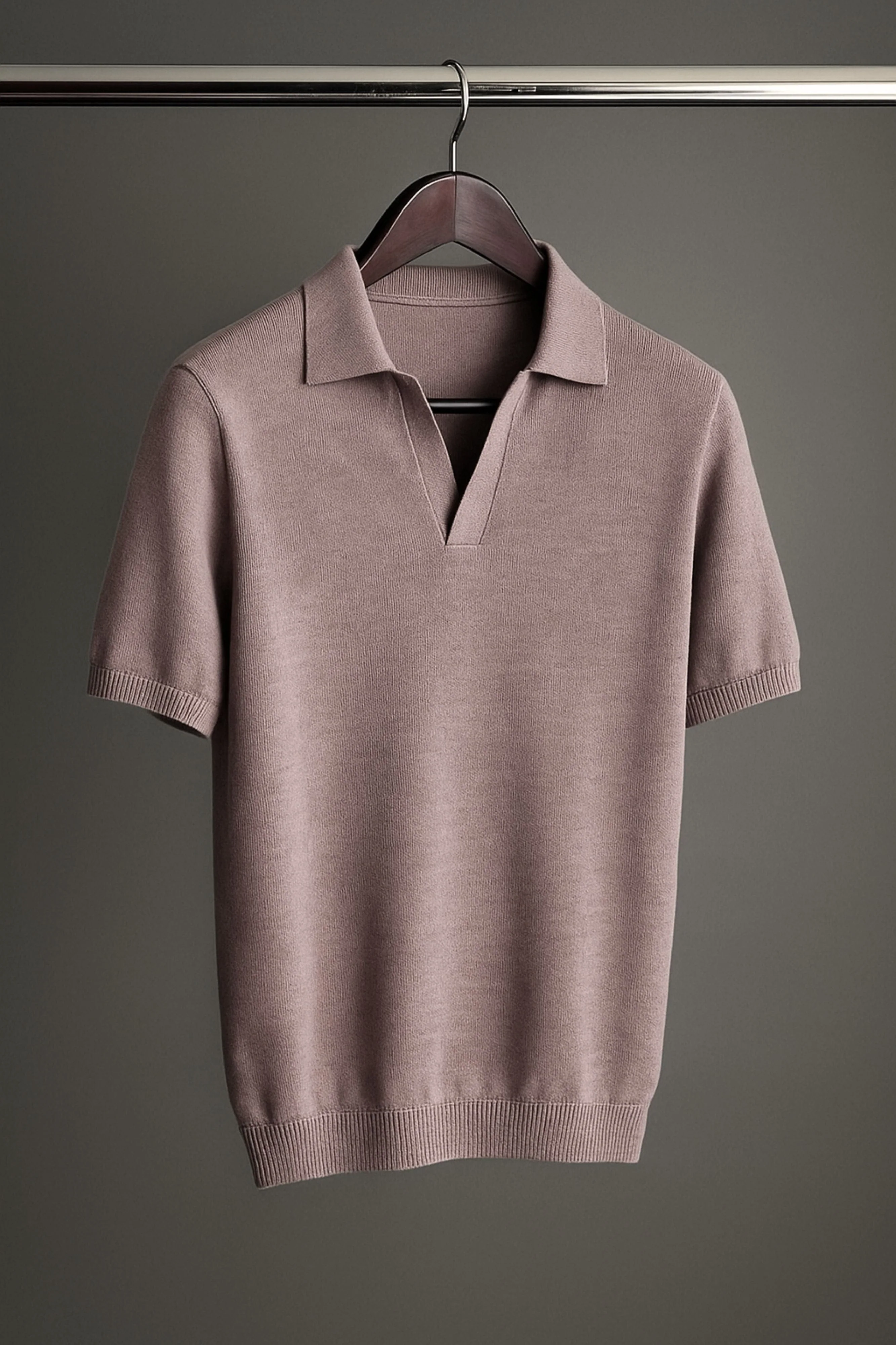 Rocky V-Neck Cotton Polo - Image 25