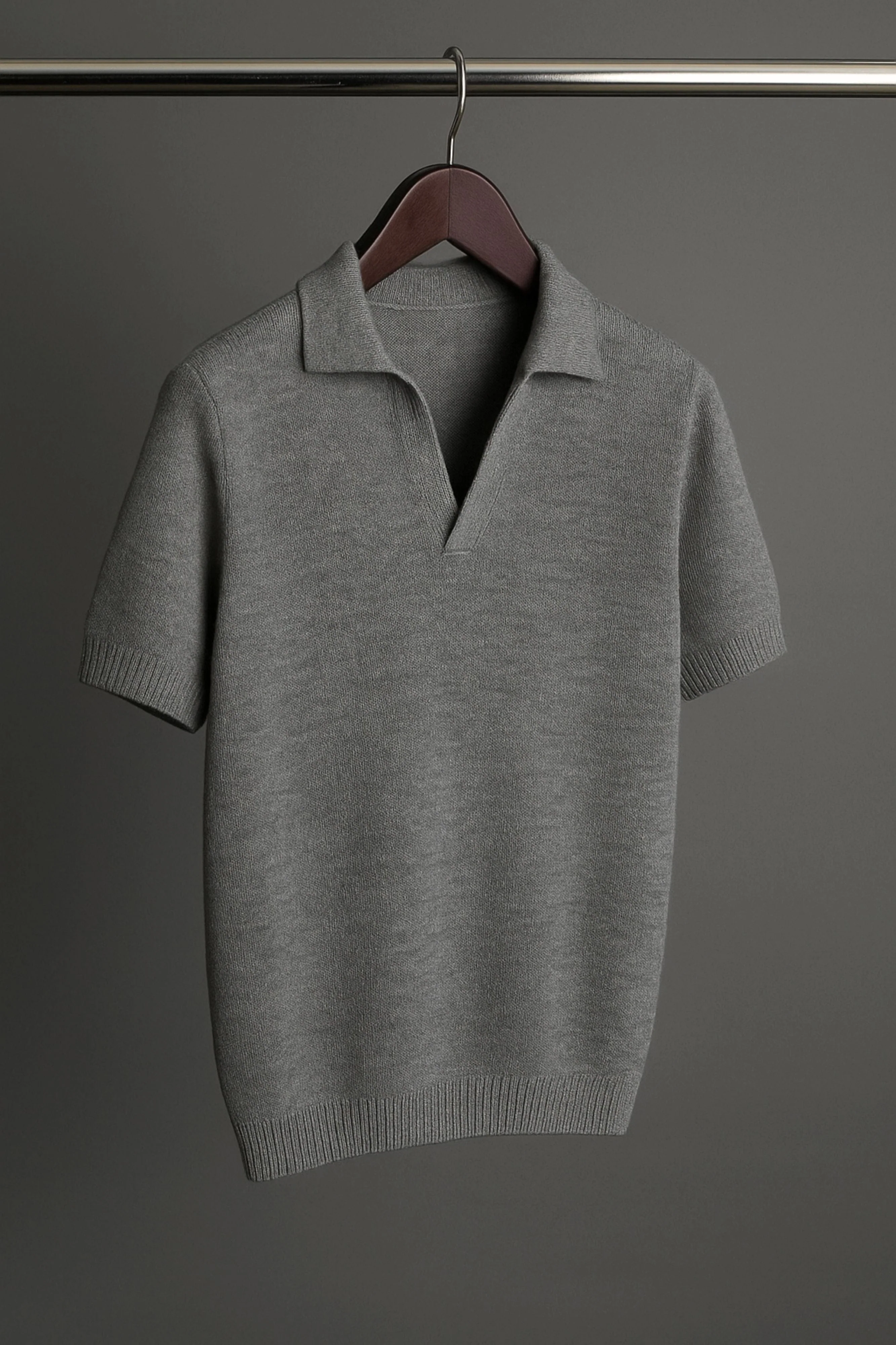 Rocky V-Neck Cotton Polo - Image 26