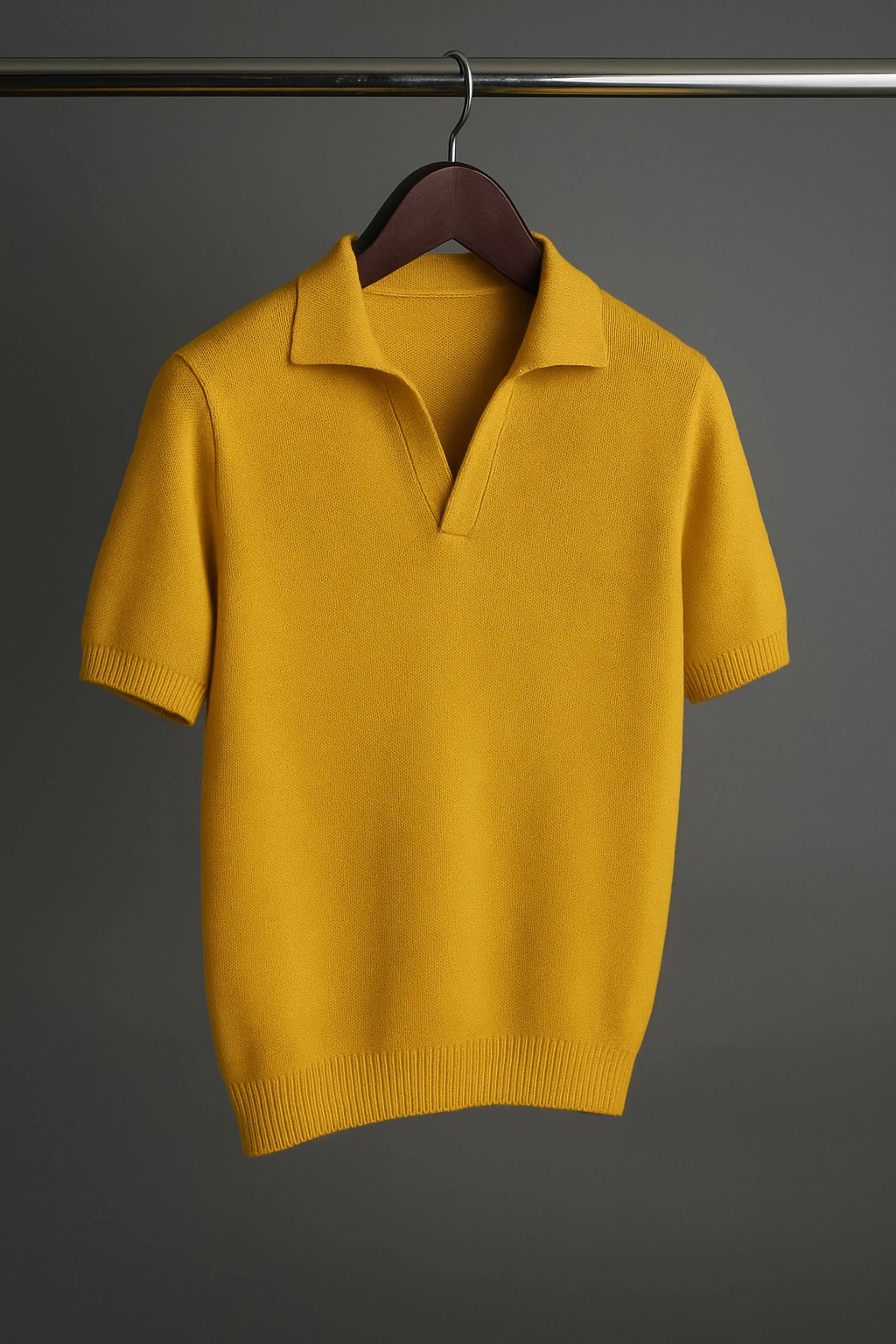 Rocky V-Neck Cotton Polo - Image 29