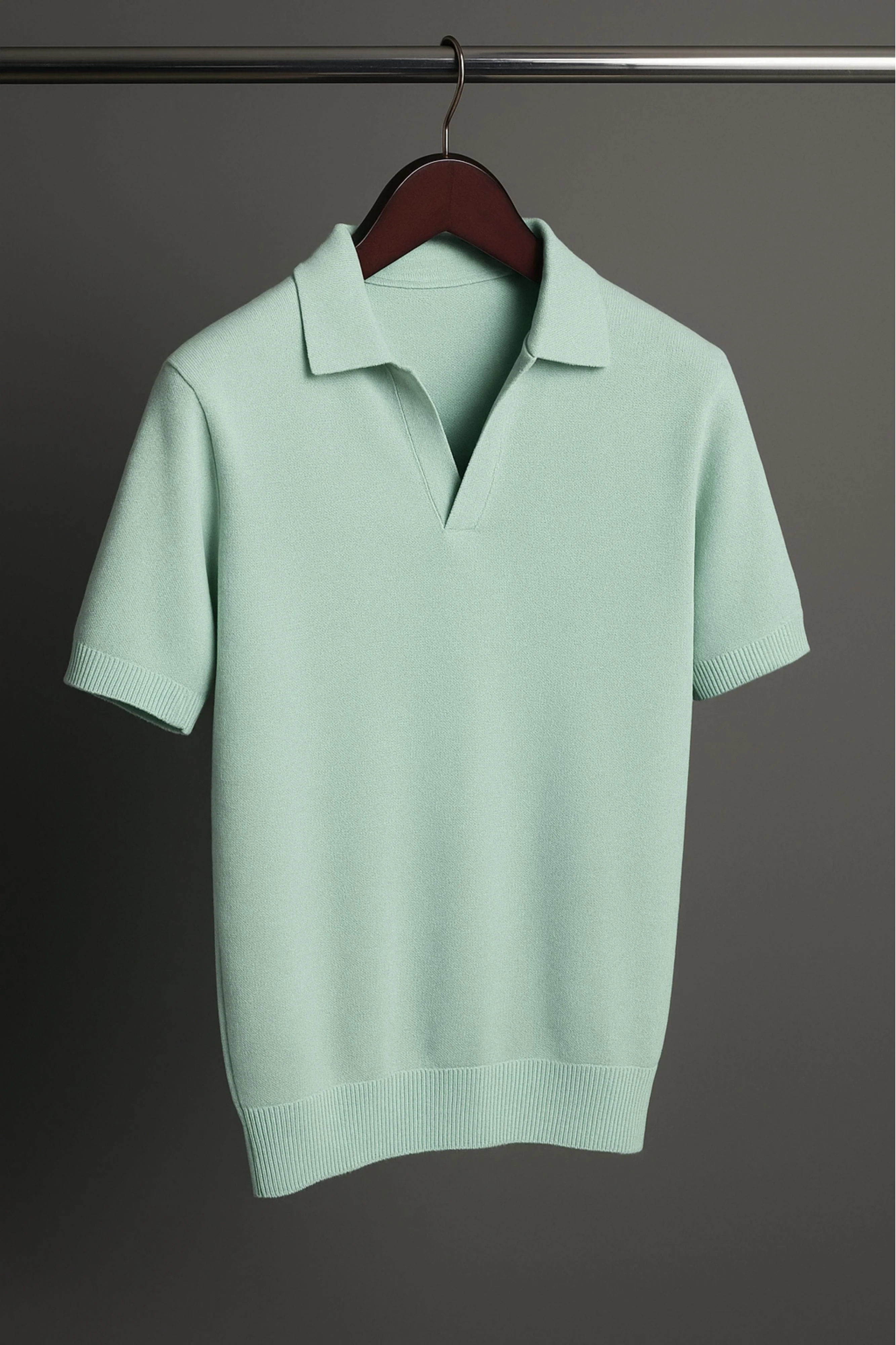 Rocky V-Neck Cotton Polo - Image 30