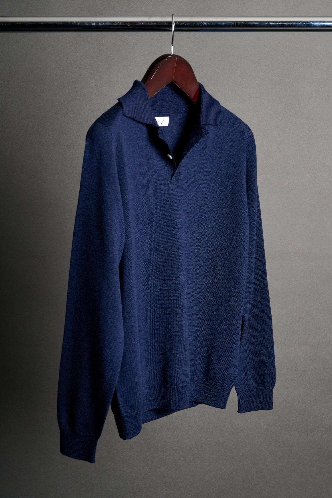 Johnny Fine Merino Long-Sleeve Polo - Image 11
