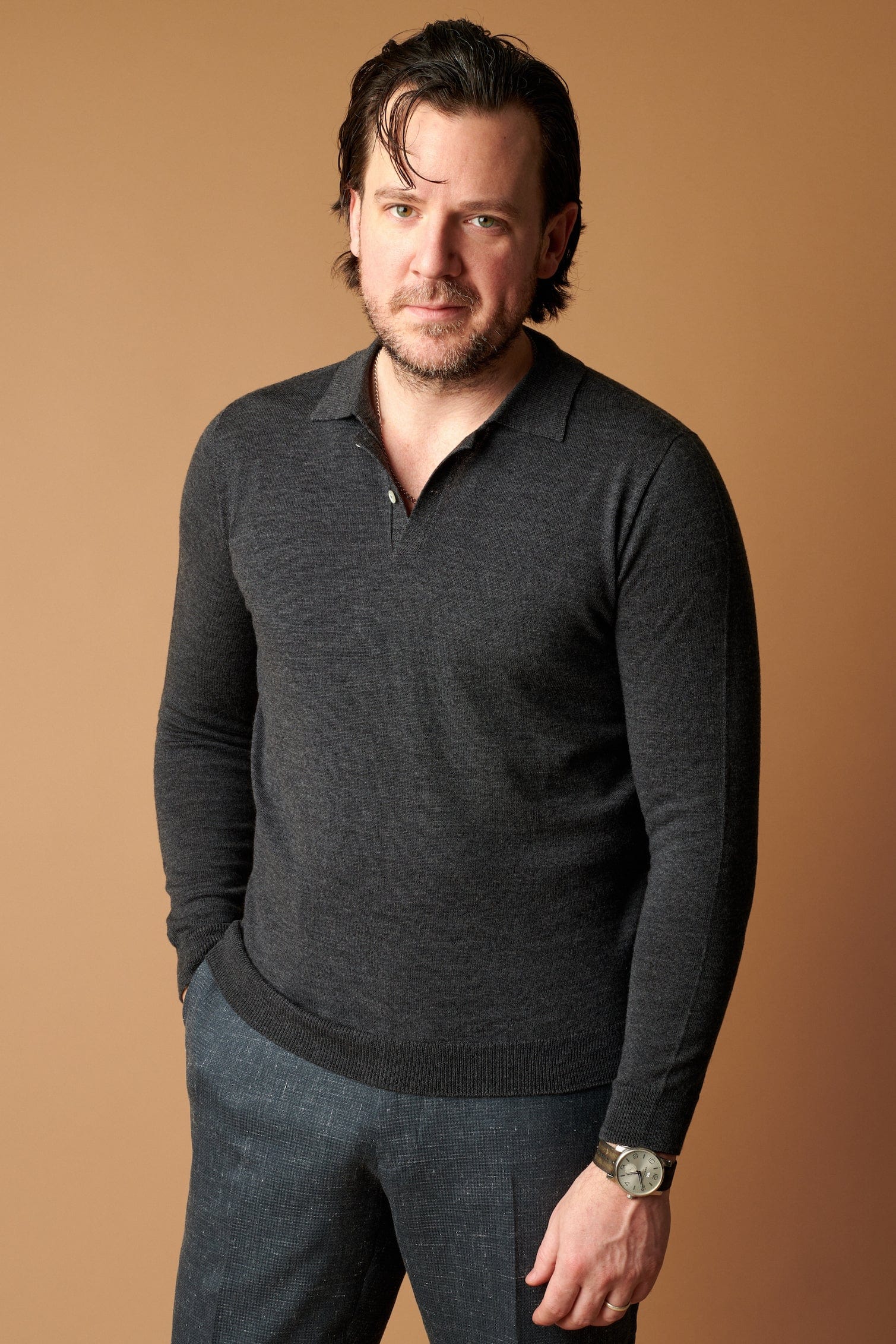 Johnny Fine Merino Long-Sleeve Polo - Image 27