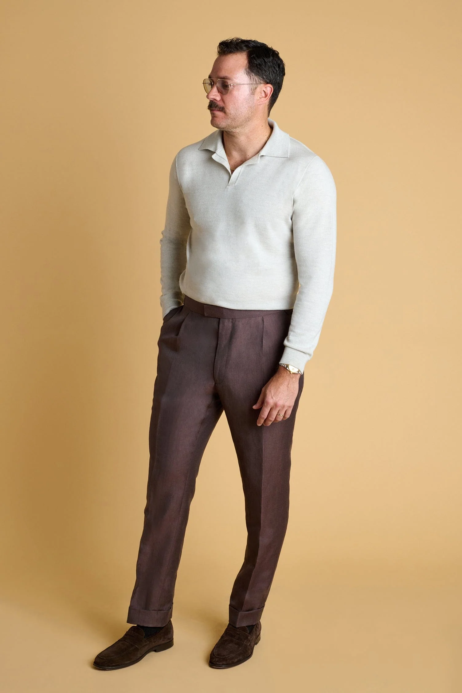 Johnny Fine Merino Long-Sleeve Polo - Image 40