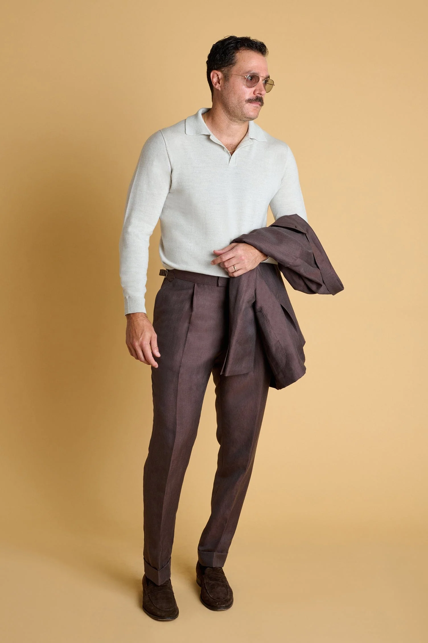Johnny Fine Merino Long-Sleeve Polo - Image 42