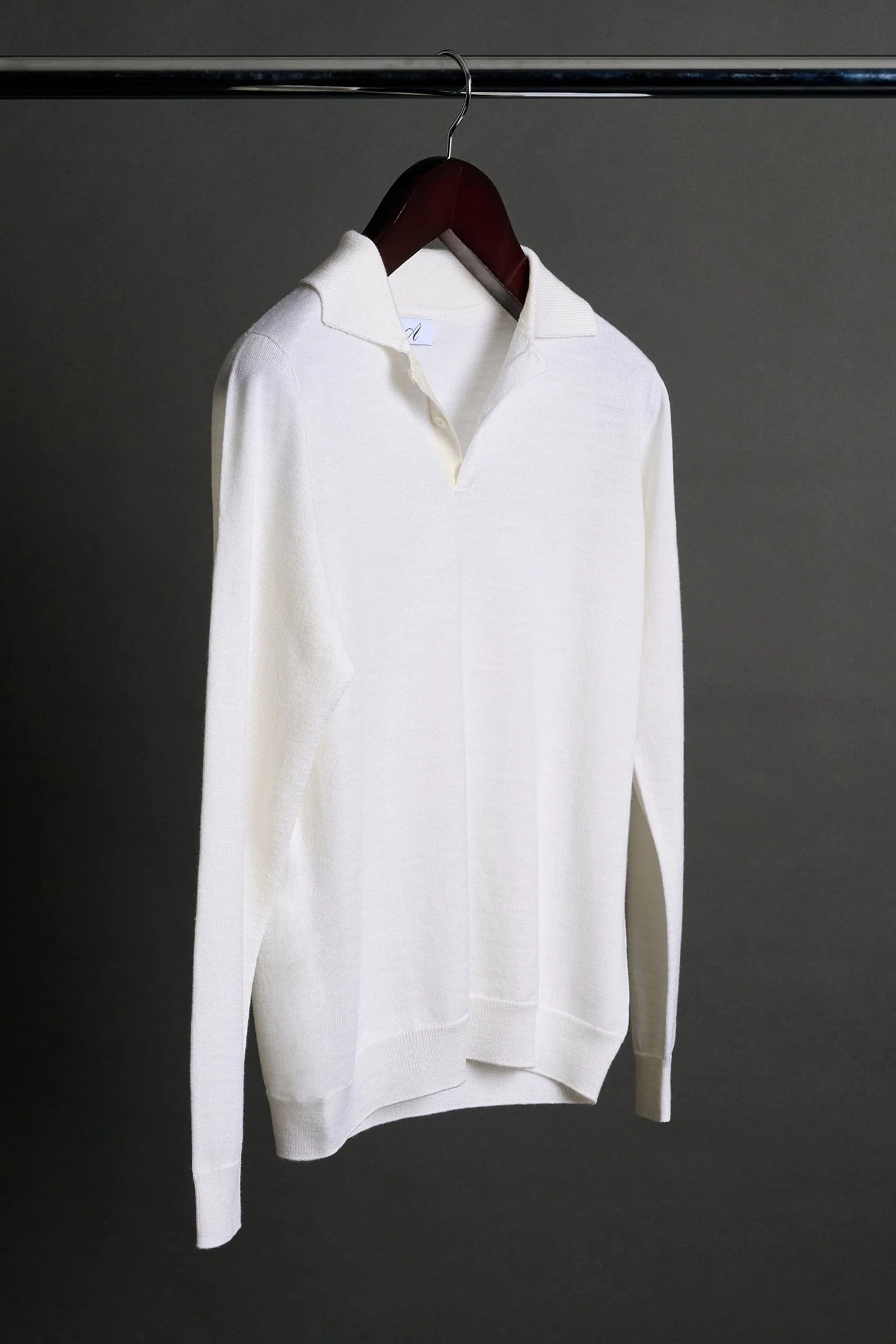 Johnny Fine Merino Long-Sleeve Polo - Image 5