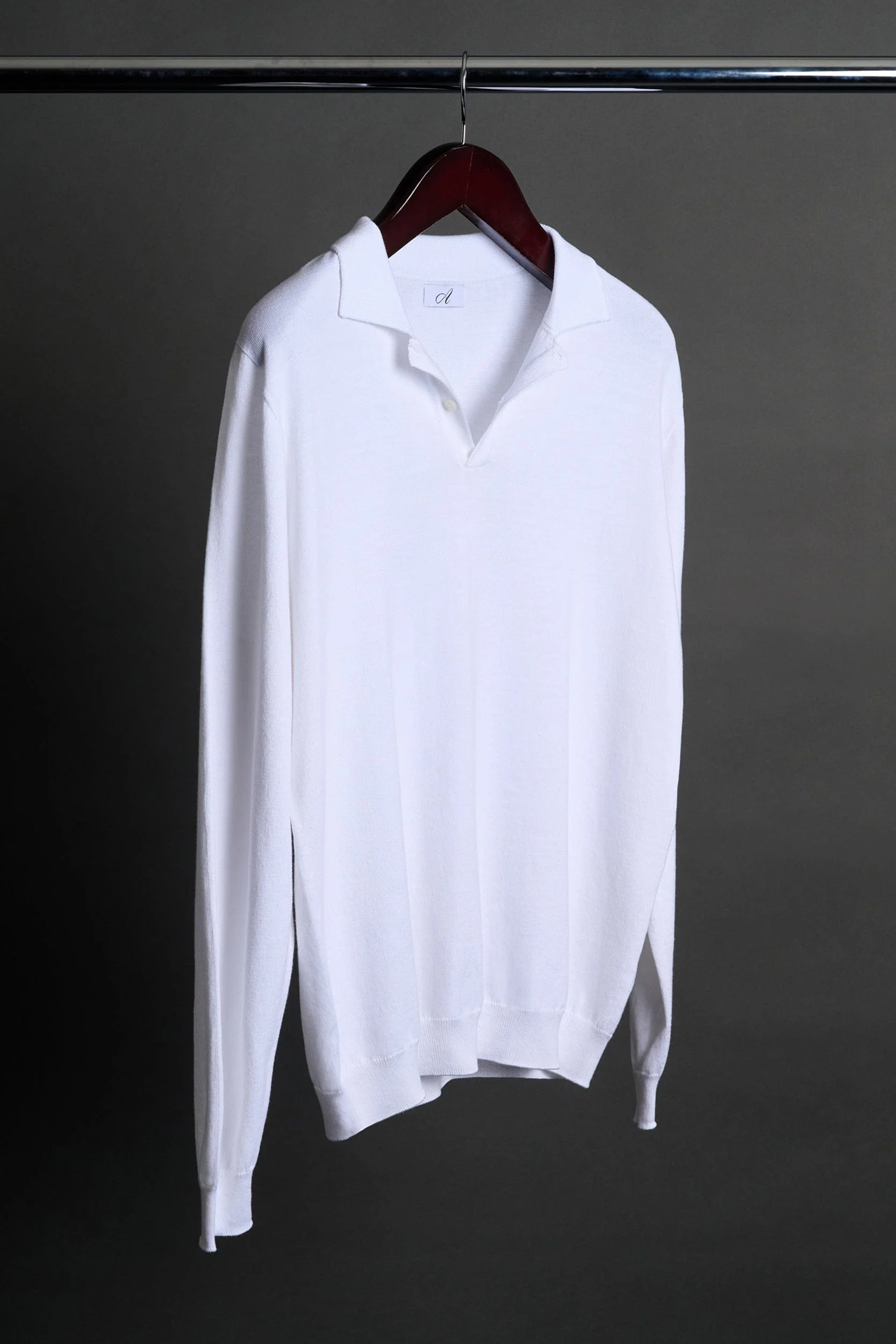 Dicky Long-Sleeve Cotton 2-Button Polo - Image 7