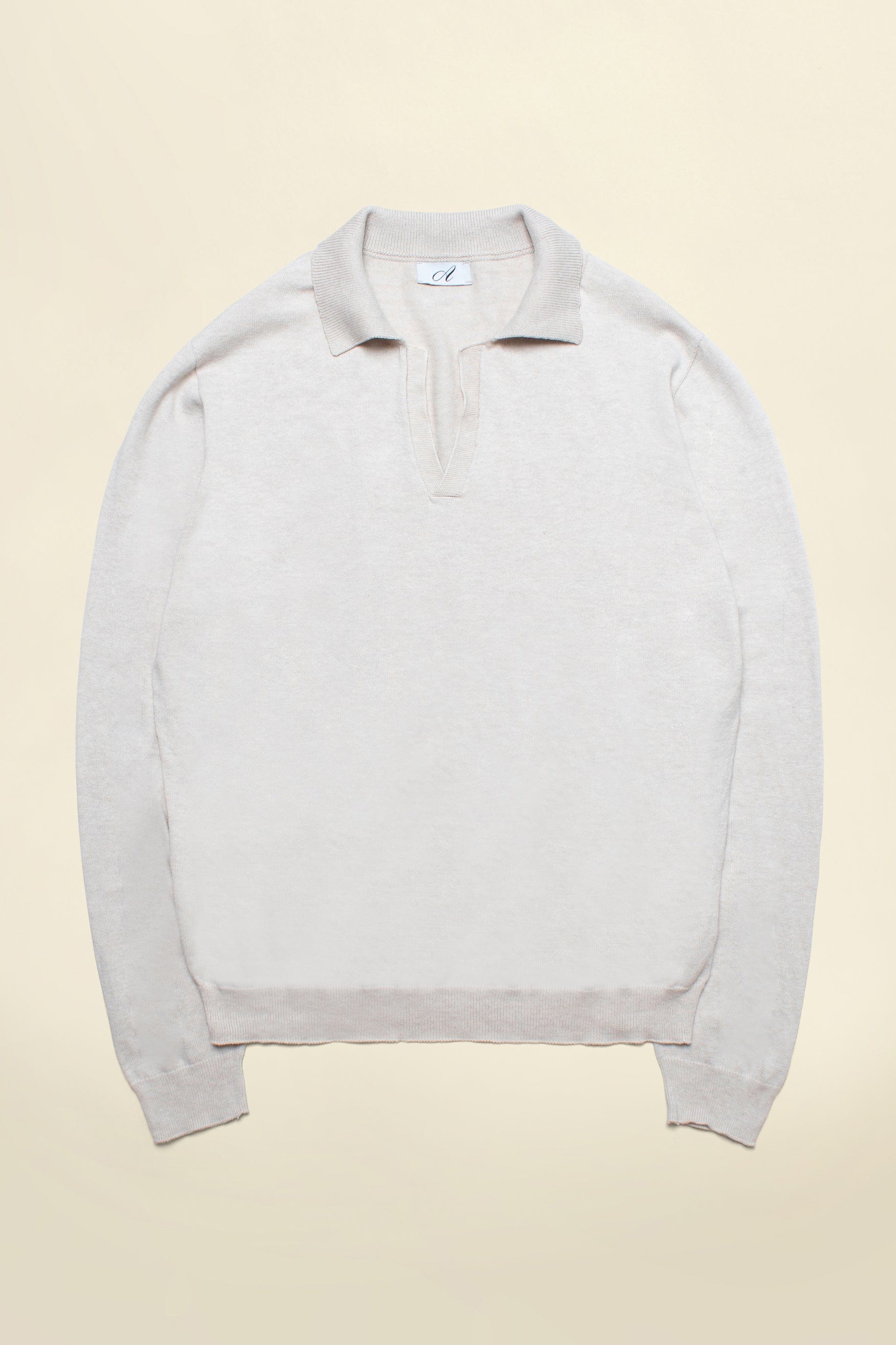 Richard Long-Sleeve Cotton V-Neck Polo - Image 10