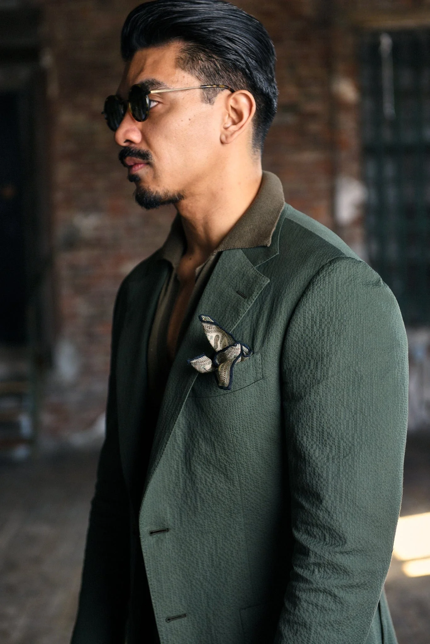 Richard Long-Sleeve Cotton V-Neck Polo - Image 23