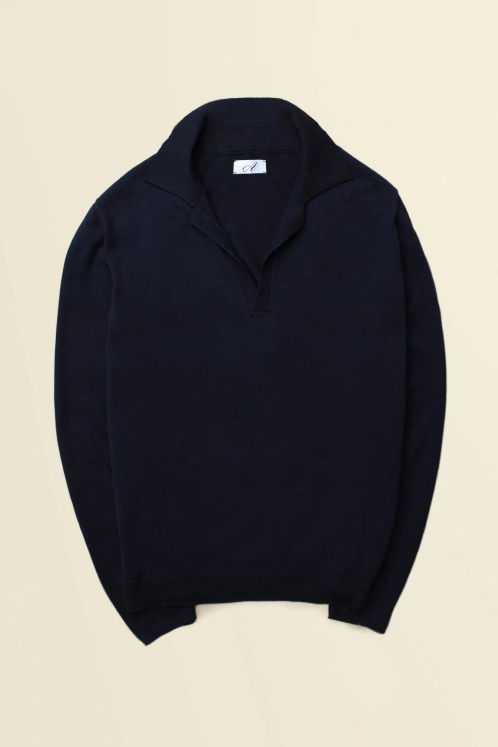 Richard Long-Sleeve Cotton V-Neck Polo - Image 8