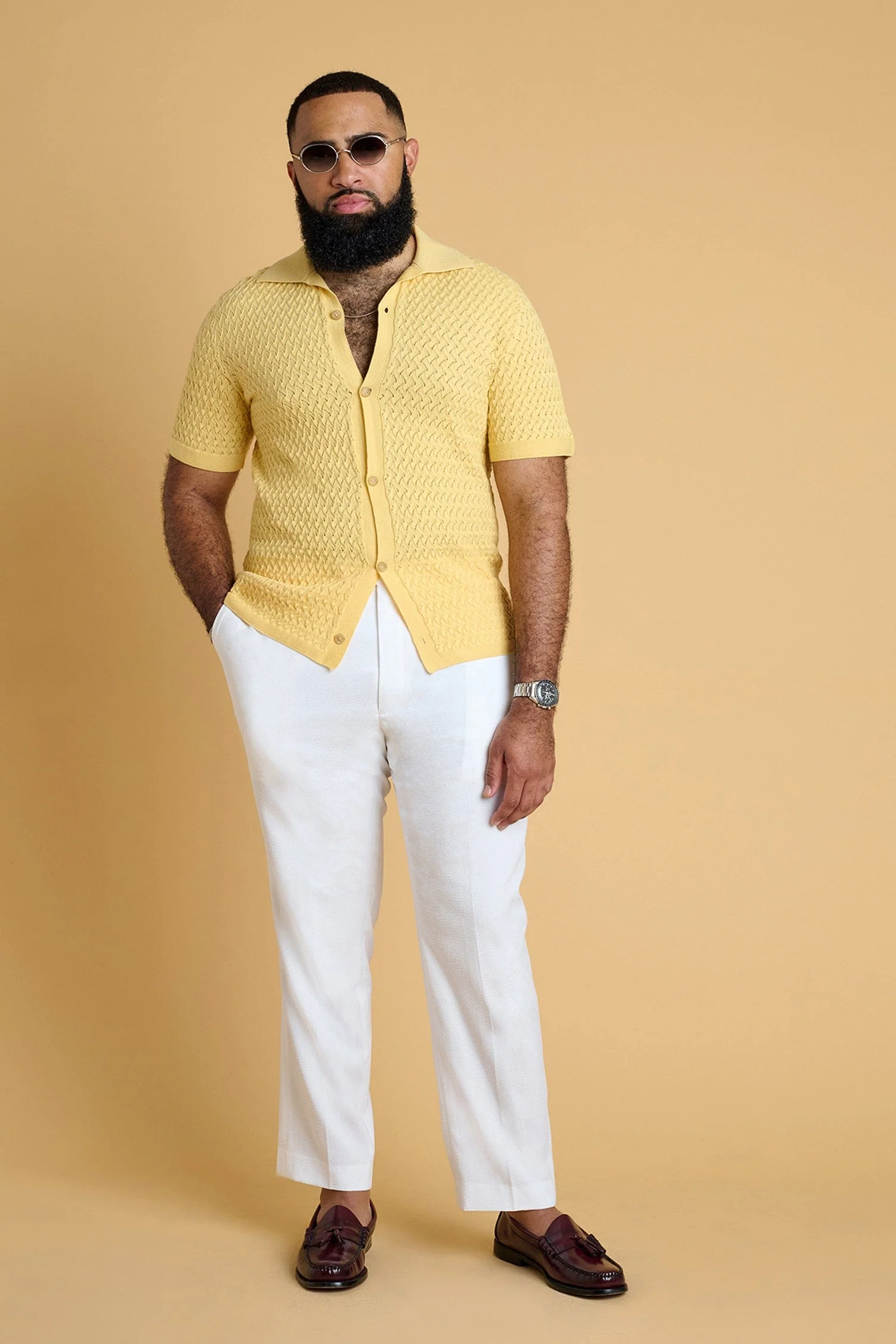 Ricardo Textured Cotton Button Polo - Image 17