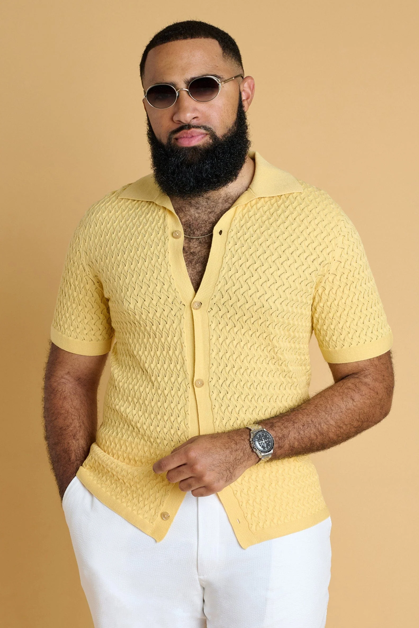 Ricardo Textured Cotton Button Polo - Image 18