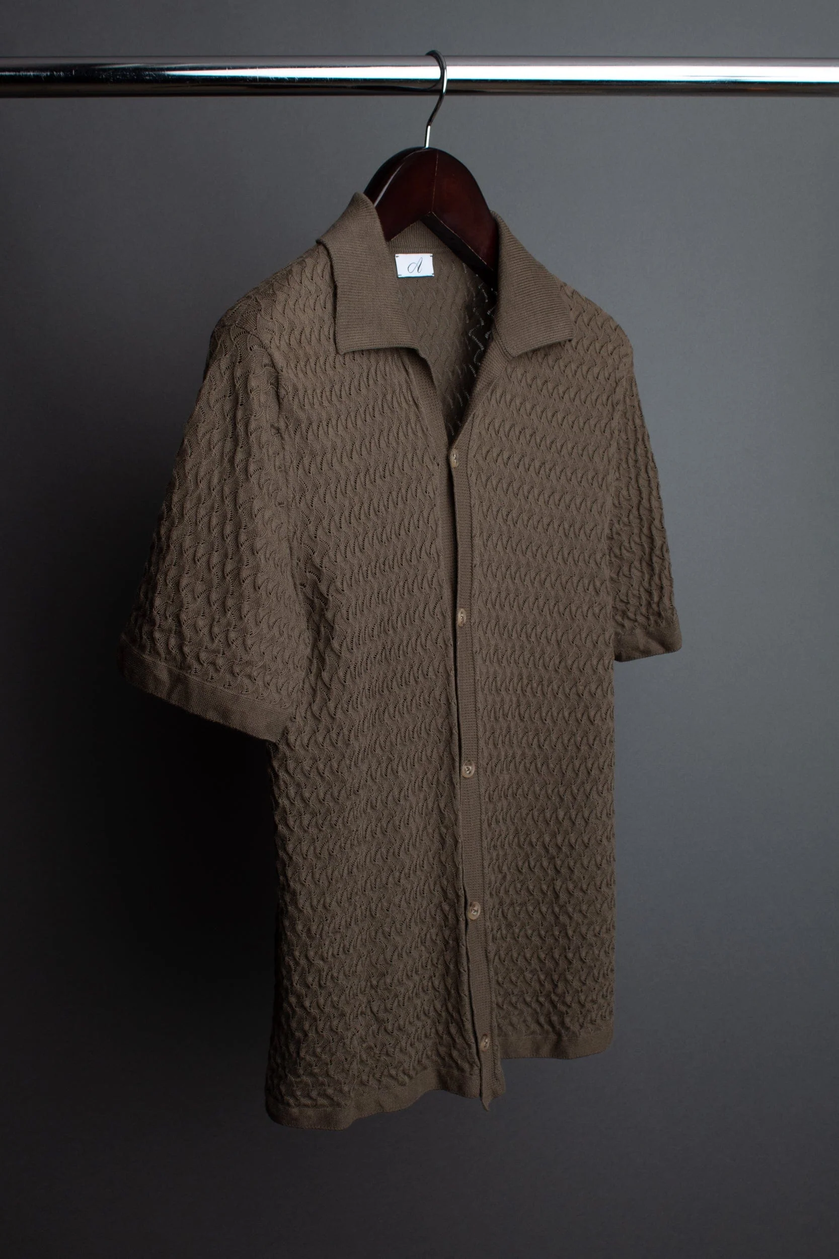 Ricardo Textured Cotton Button Polo - Image 3