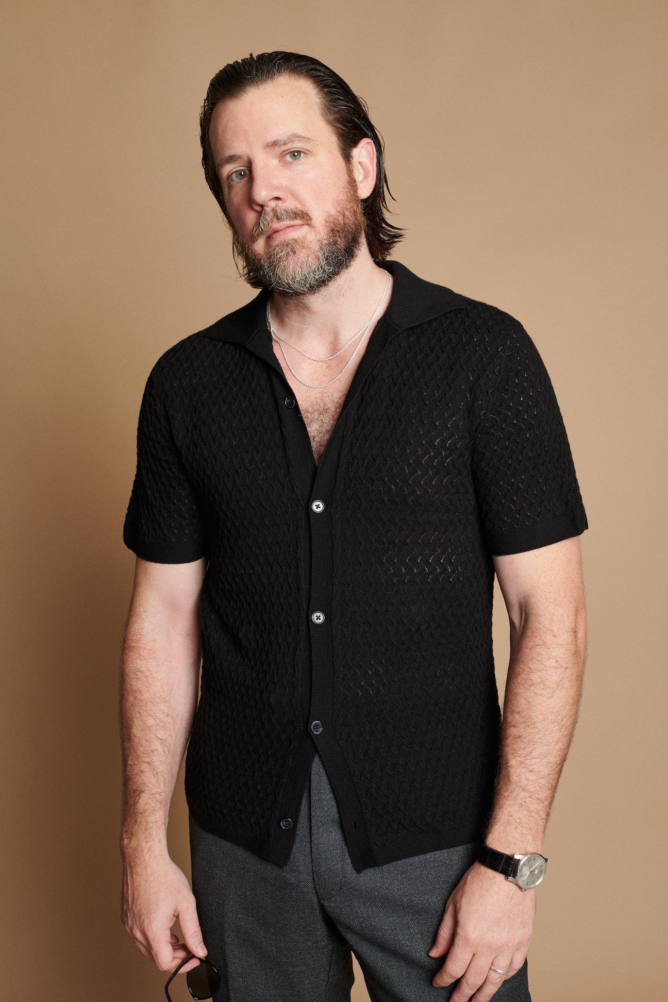 Ricardo Textured Cotton Button Polo - Image 4