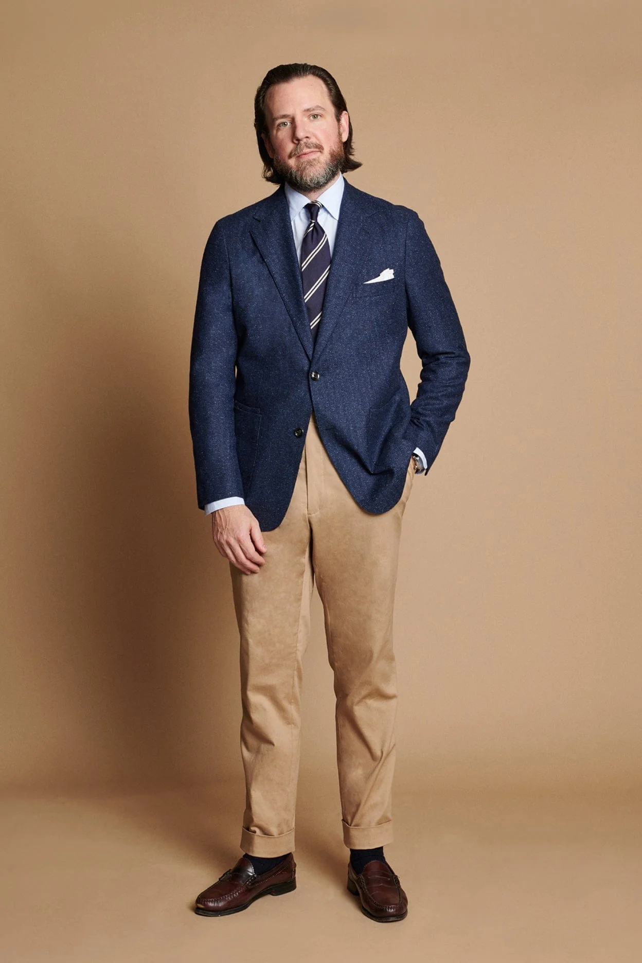 Summer Tweed Herringbone Jacket - Image 12