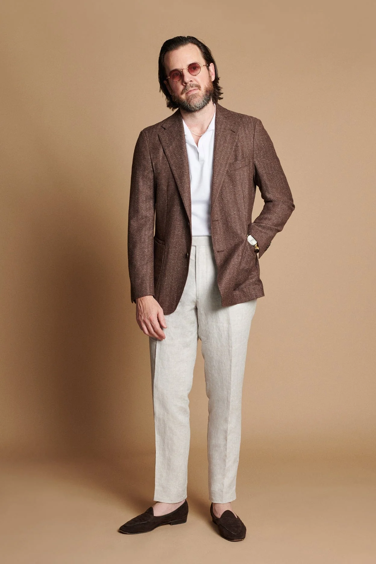 Summer Tweed Herringbone Jacket - Image 7