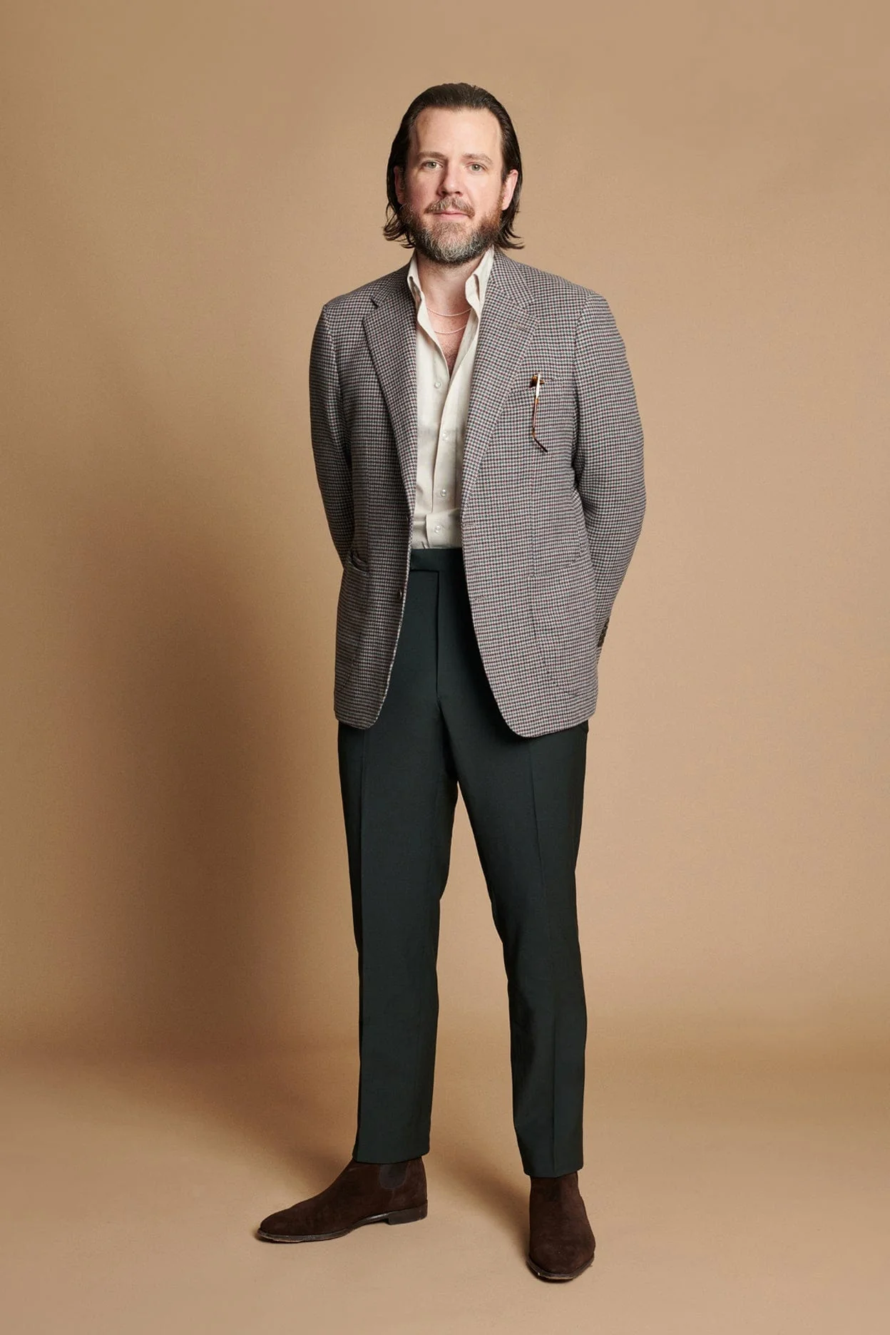 Wool & Cashmere Houndstooth Jacket - Image 11