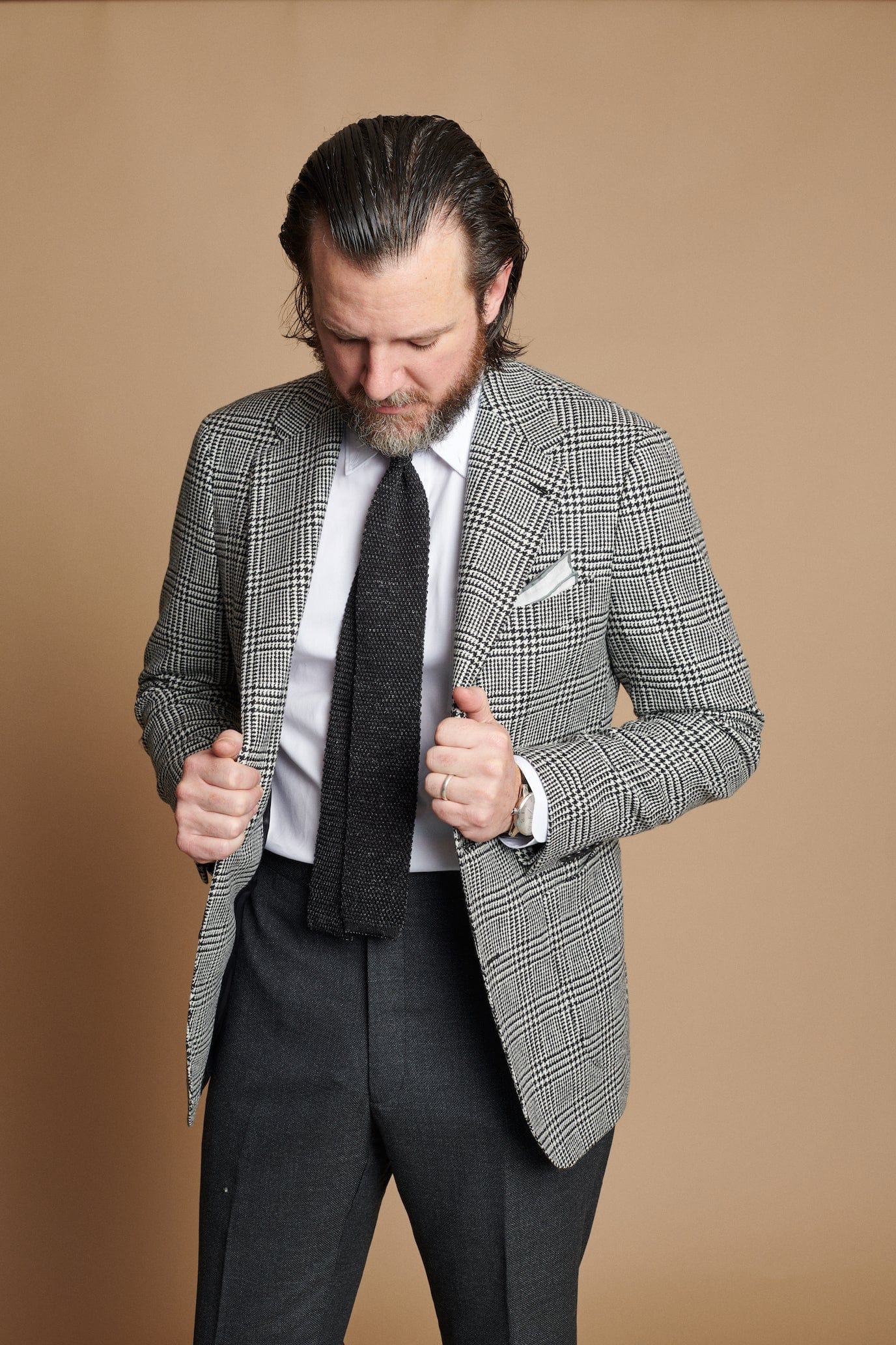 Wool & Cashmere Houndstooth Jacket - Image 14