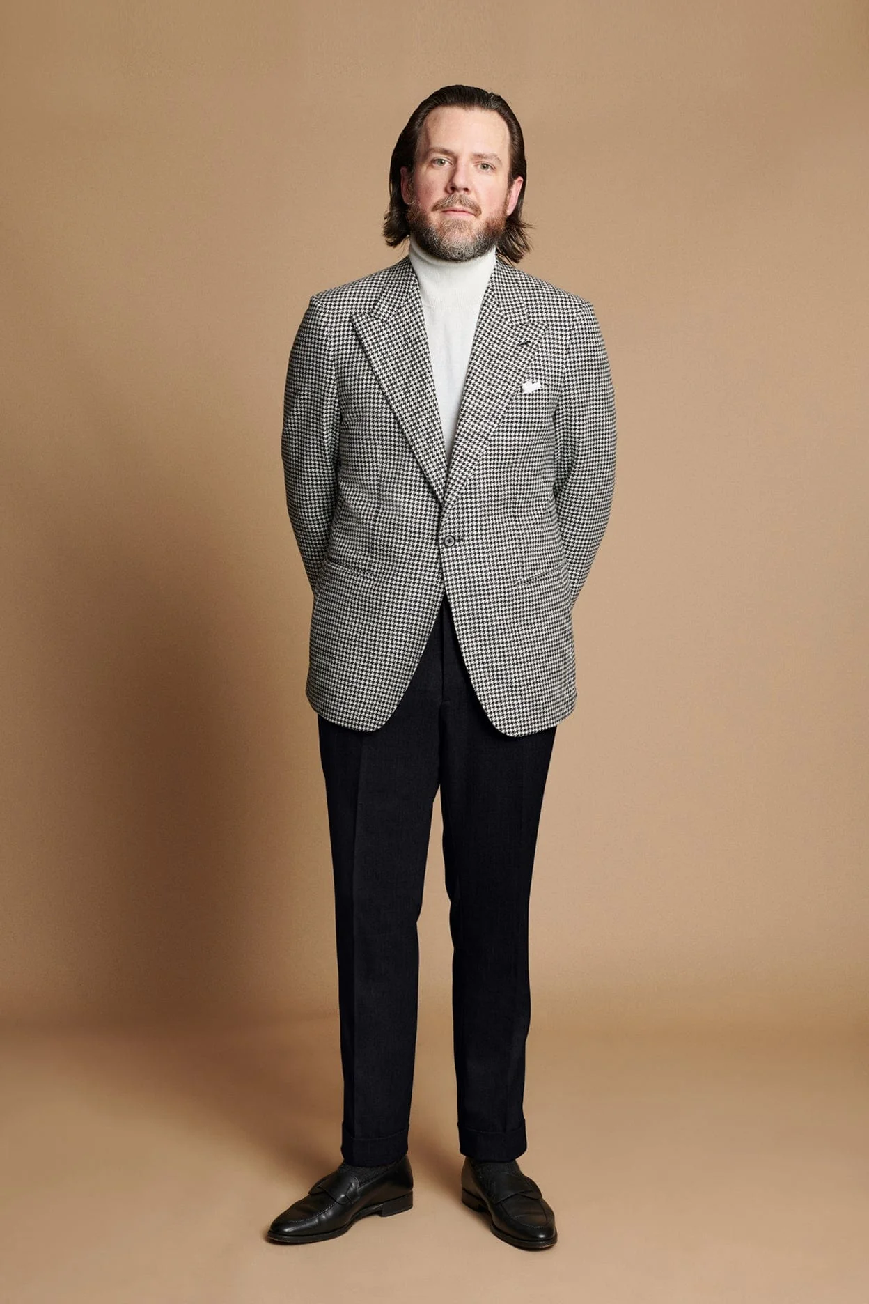 Wool & Cashmere Houndstooth Jacket - Image 4