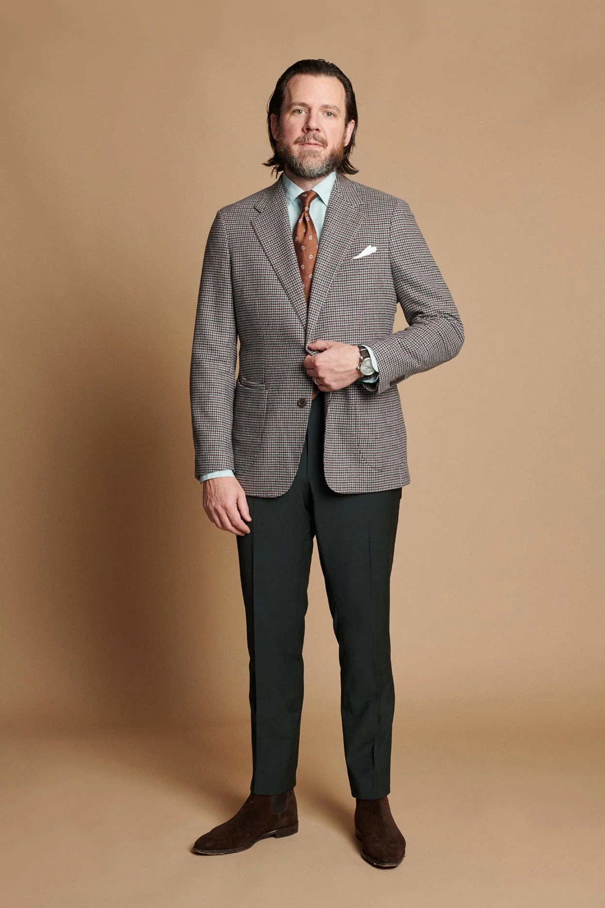 Wool & Cashmere Houndstooth Jacket - Image 7