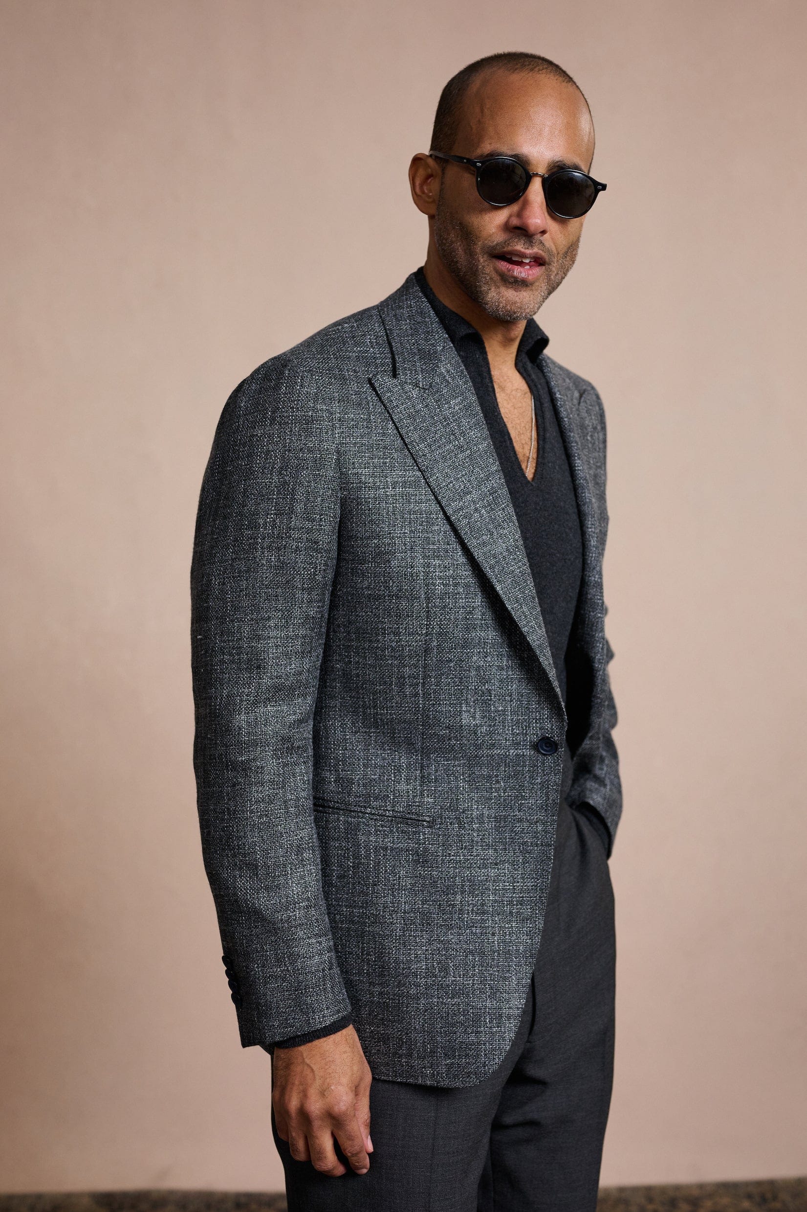 Wool, Silk & Linen Hopsack Jacket - Image 14