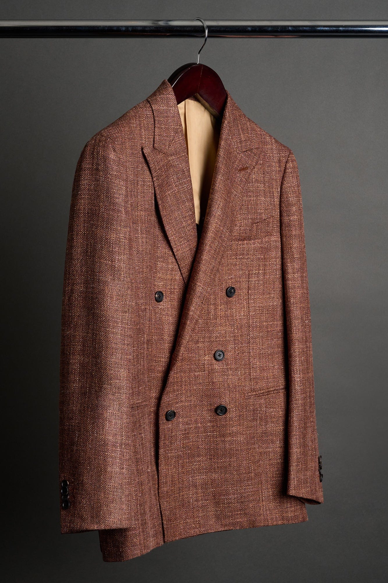 Wool, Silk & Linen Hopsack Jacket - Image 3