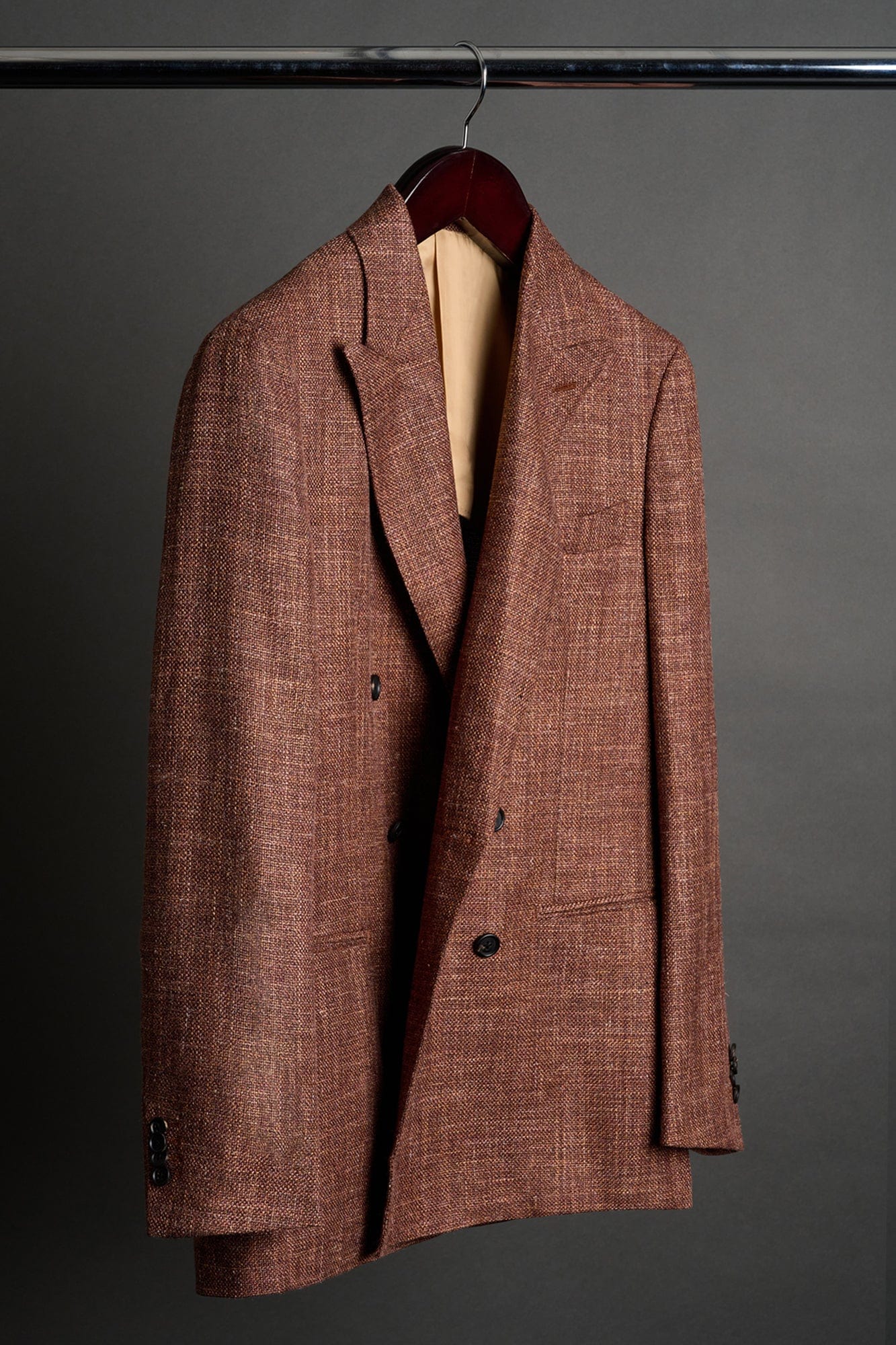 Wool, Silk & Linen Hopsack Jacket - Image 5