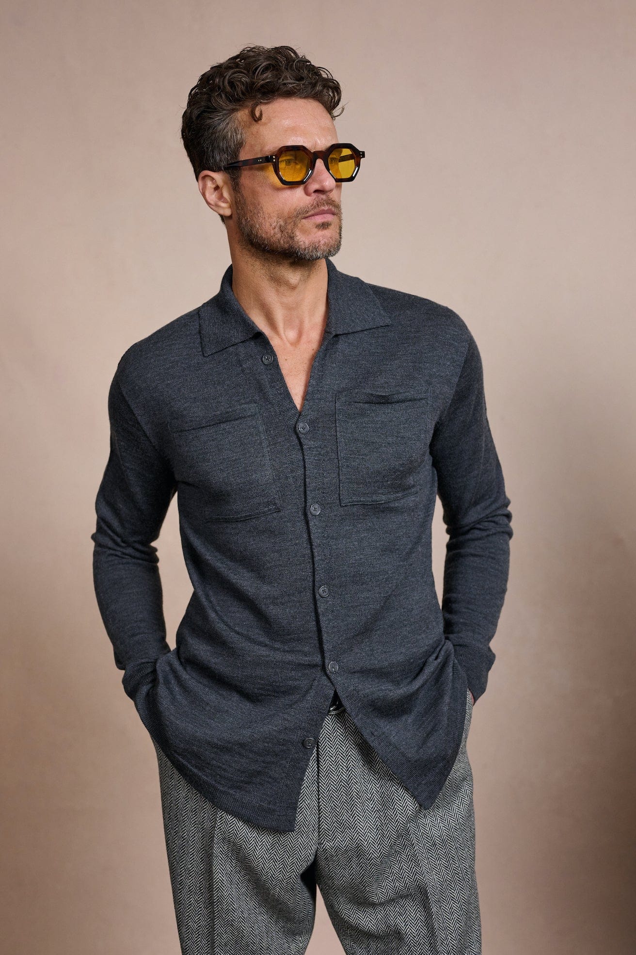 Casey Fine Merino Knit Shirt - Image 6