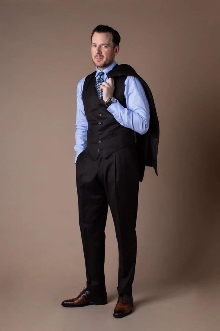 4-Season Herringbone Suit - Image 10