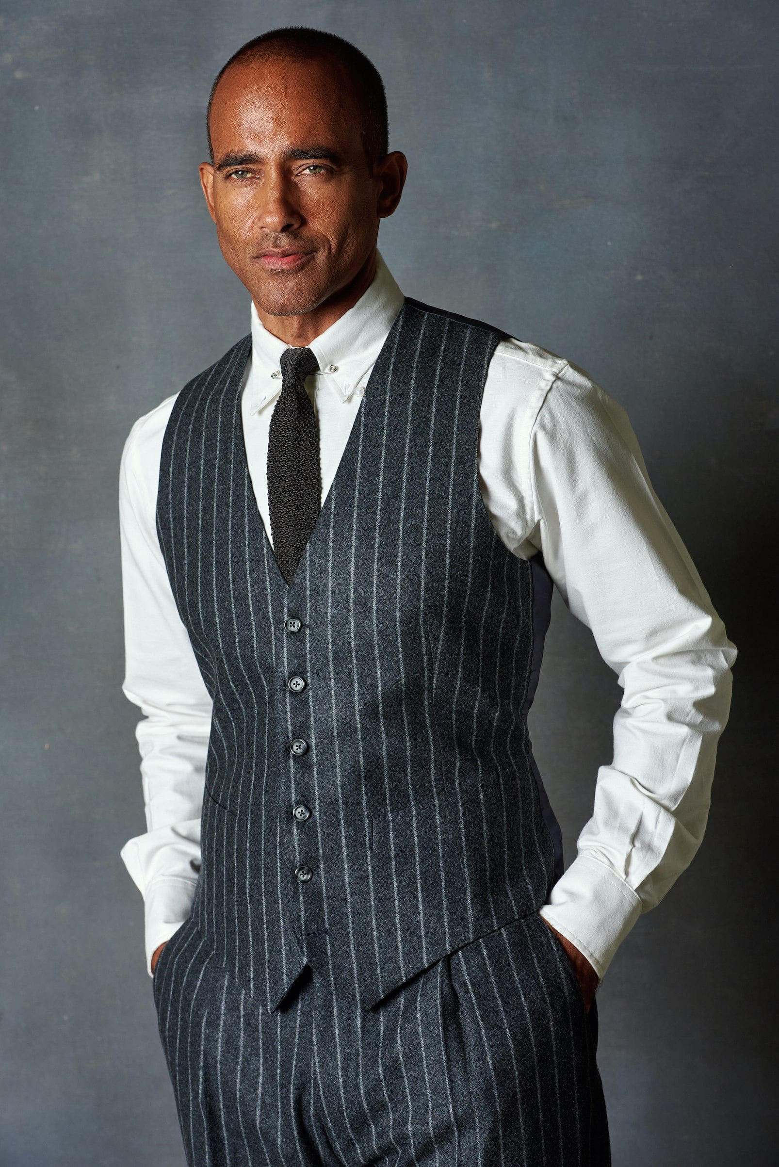 Flannel Chalkstripe Suit - Image 11