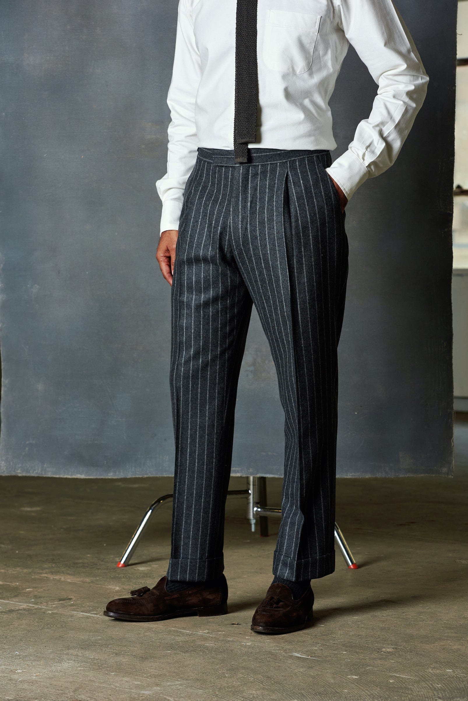 Flannel Chalkstripe Suit - Image 13