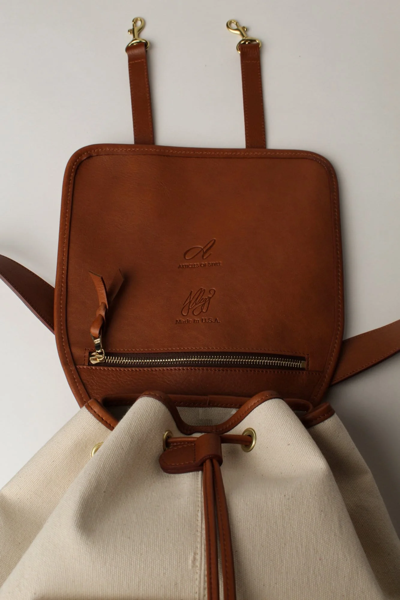 AOS x Frank Clegg Canvas Backpack - Image 5