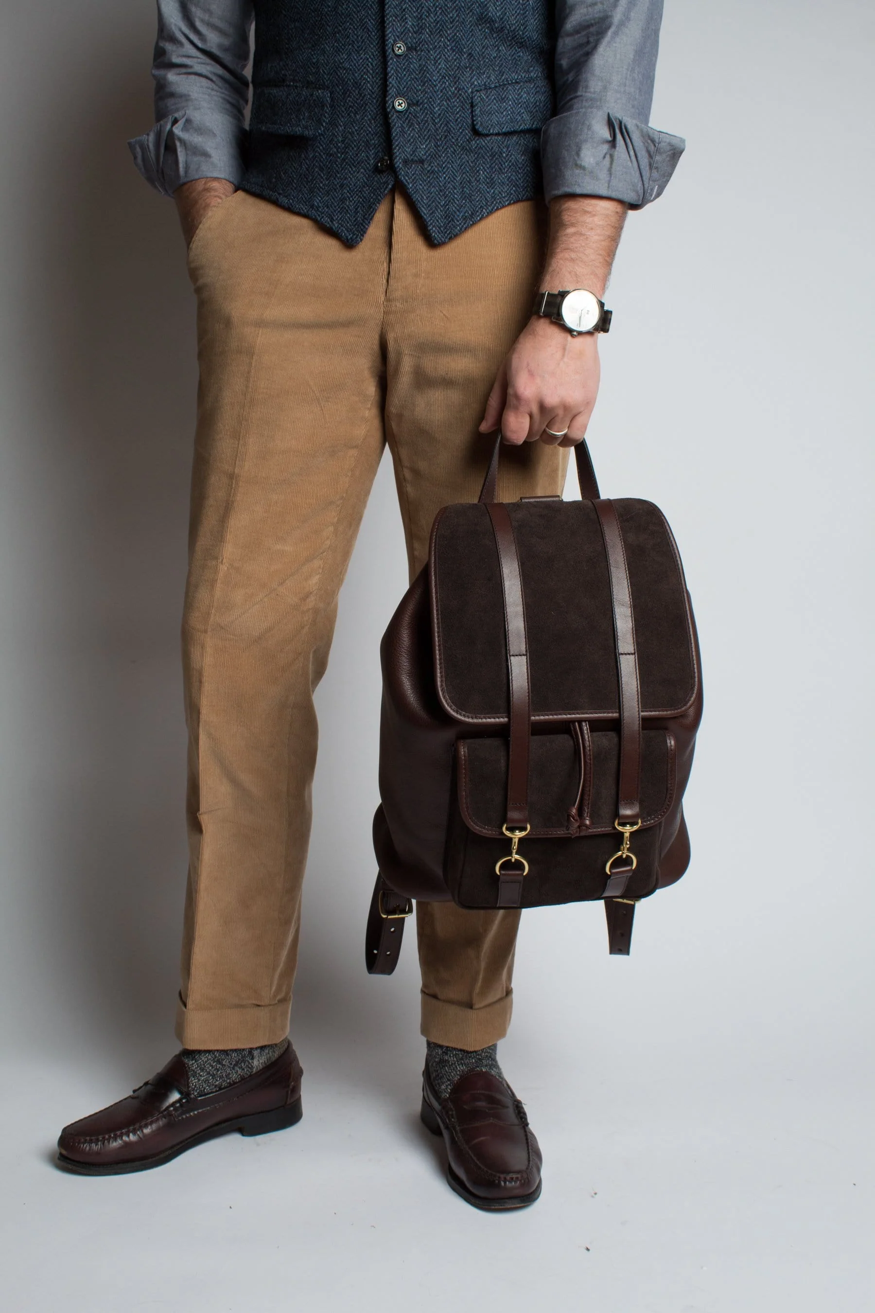 AOS x Frank Clegg Suede Backpack - Image 3