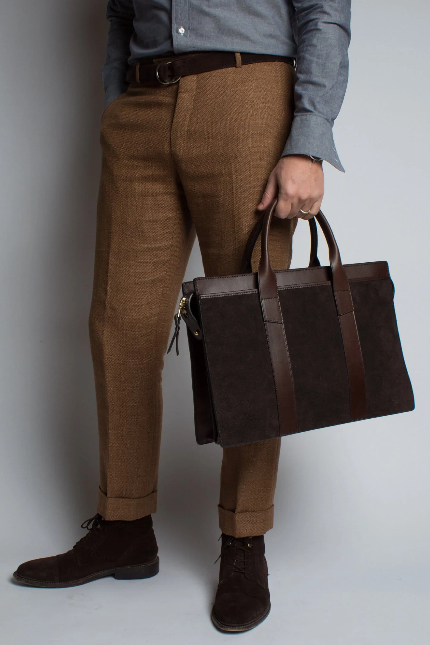 AOS x Frank Clegg Suede Briefcase - Image 3