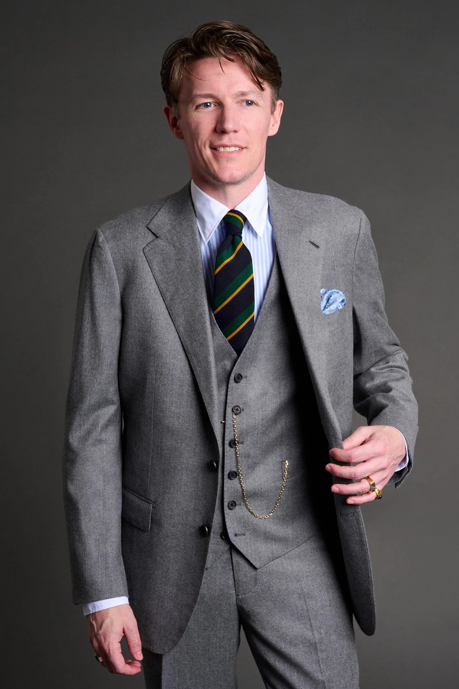 Super 180s Flannel & Silk Suit - Image 3