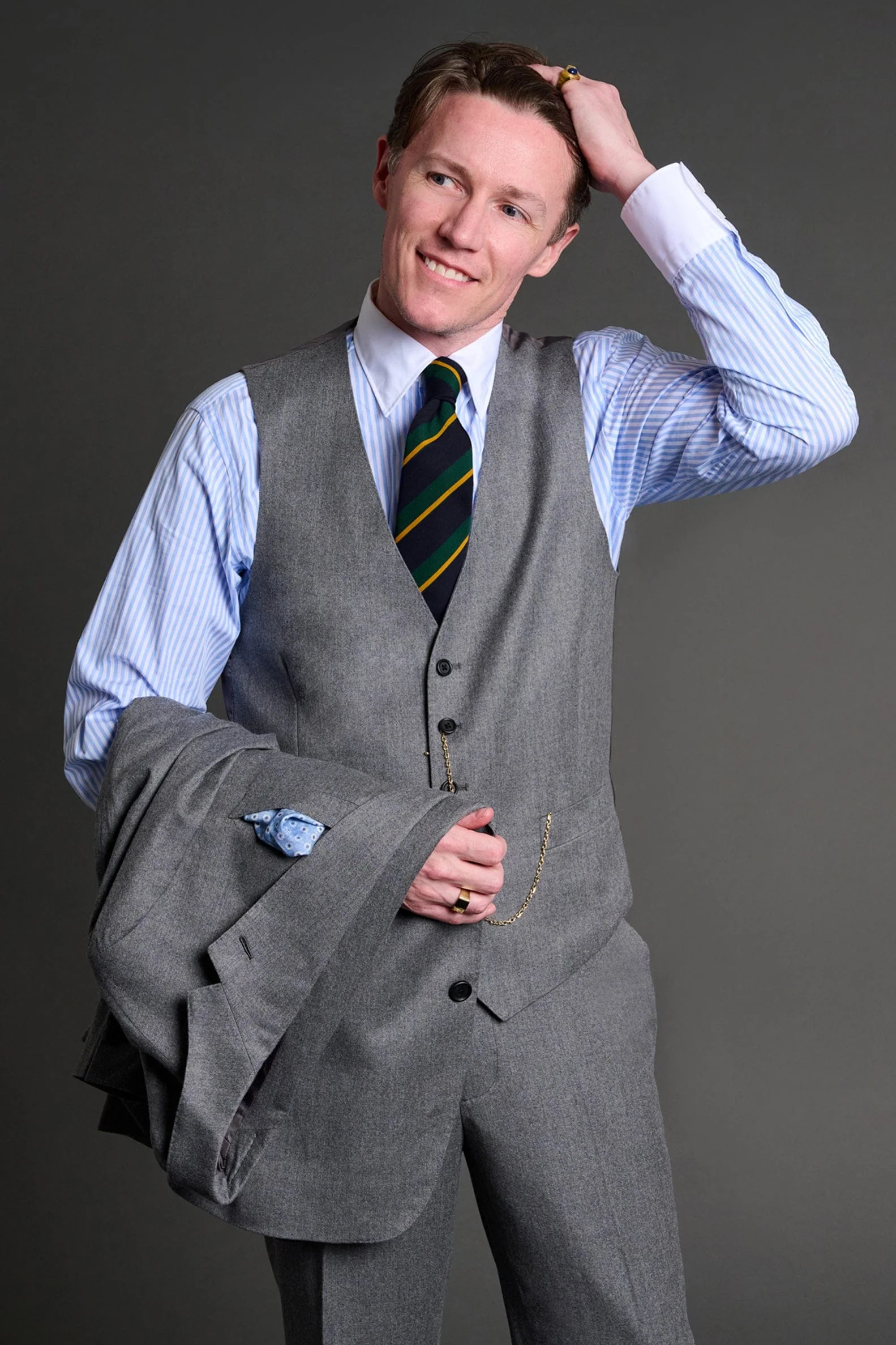 Super 180s Flannel & Silk Suit - Image 9